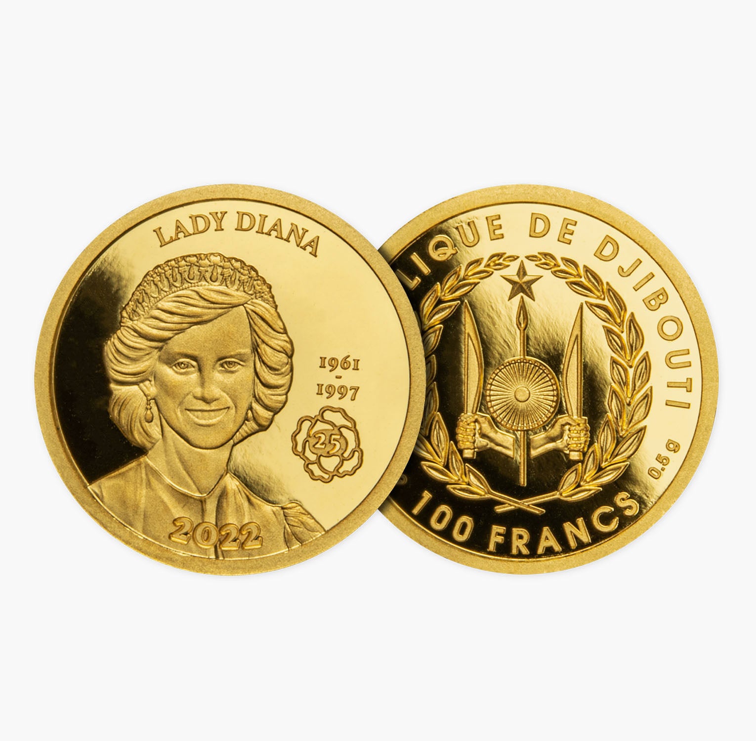 25 周年記念ダイアナ妃 2022 ゴールド コイン
