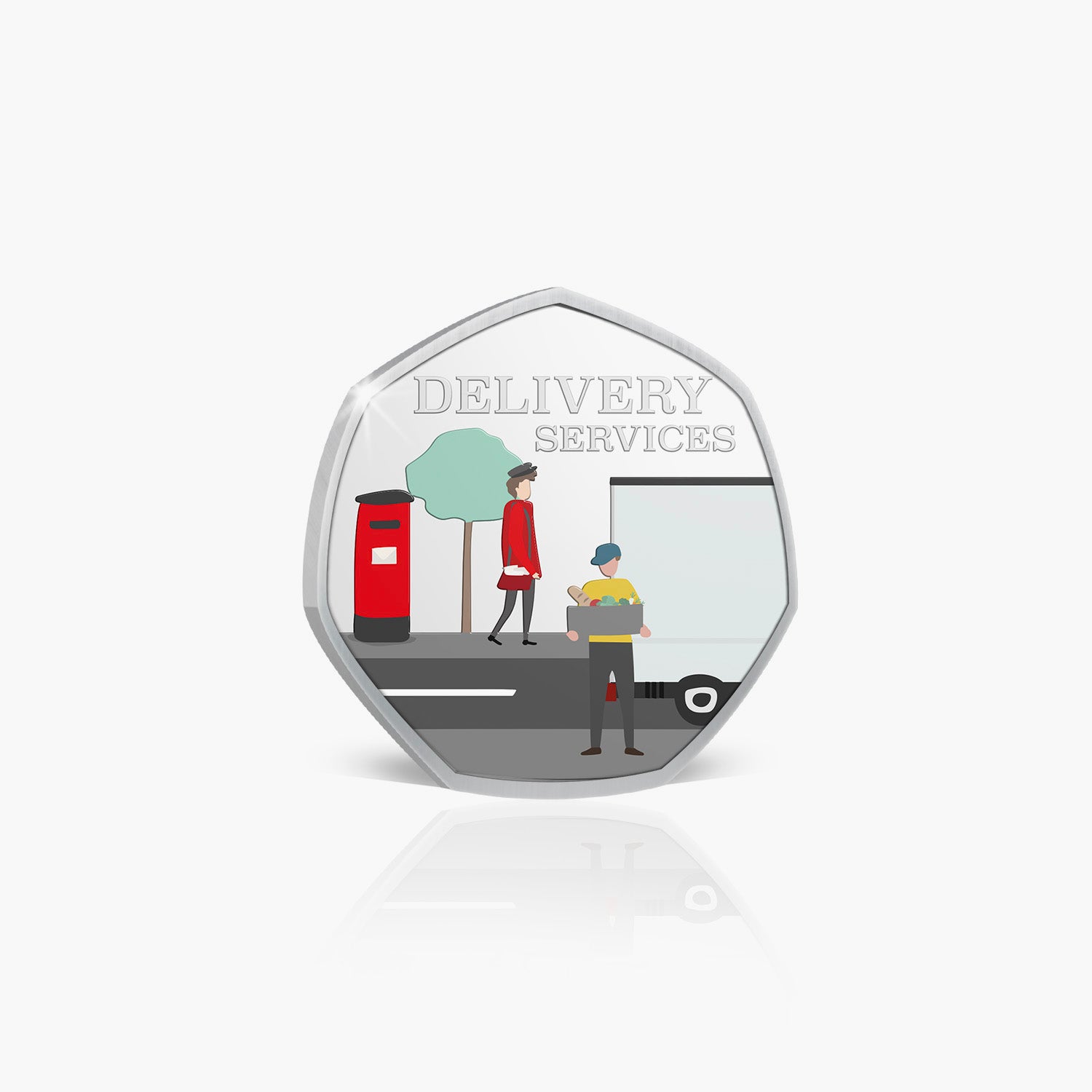 Delivery Services Silver Plated Coin