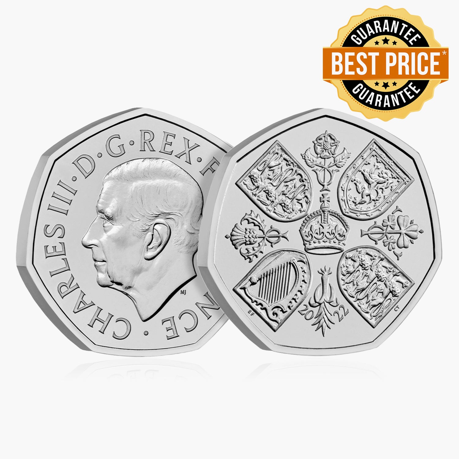 Her Majesty Queen Elizabeth II 2022 50p Coin - King Charles III first portrait