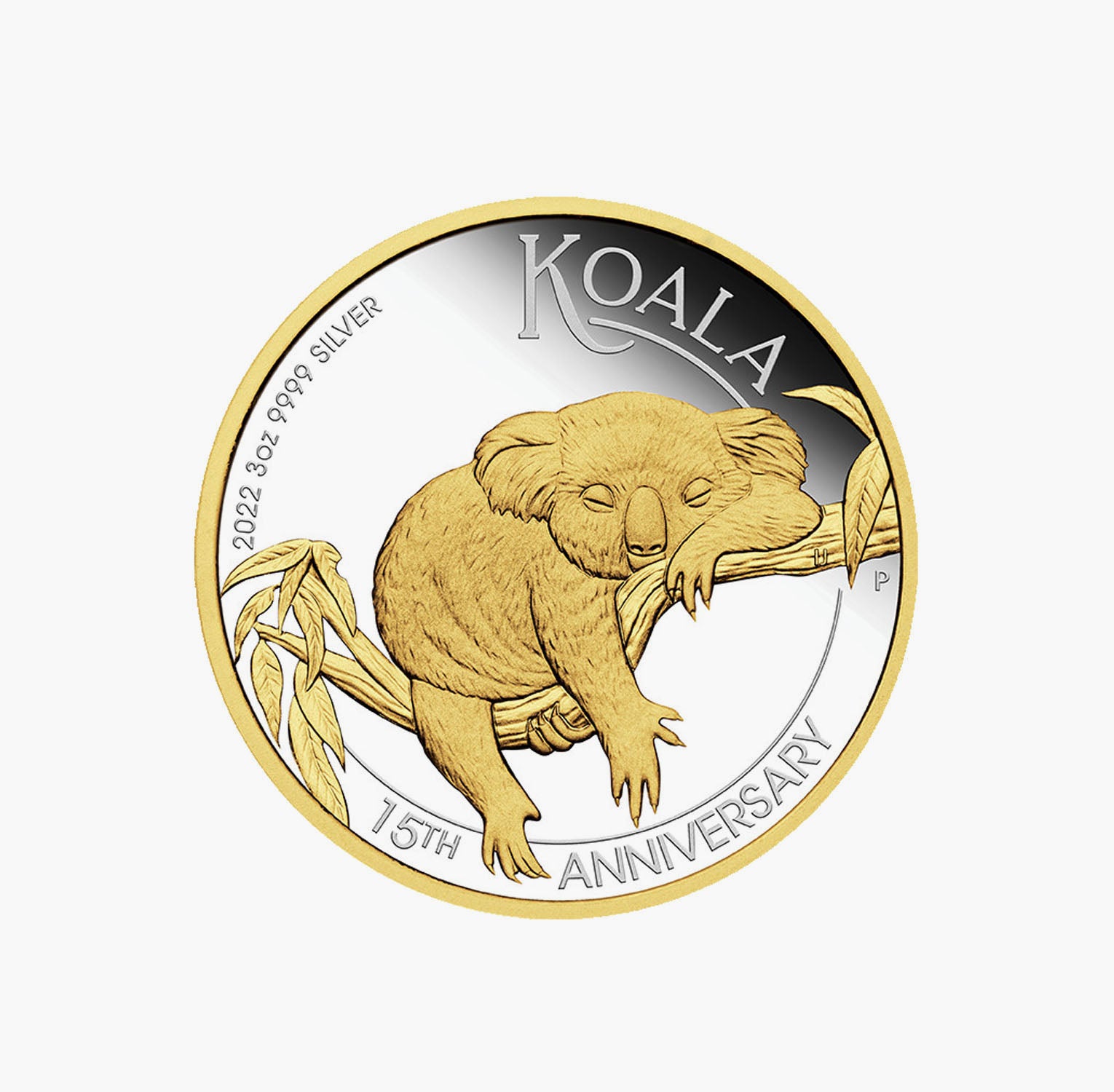 Australia Koala 2022 3oz Gilded 3 Dollar Solid Silver Proof Coin