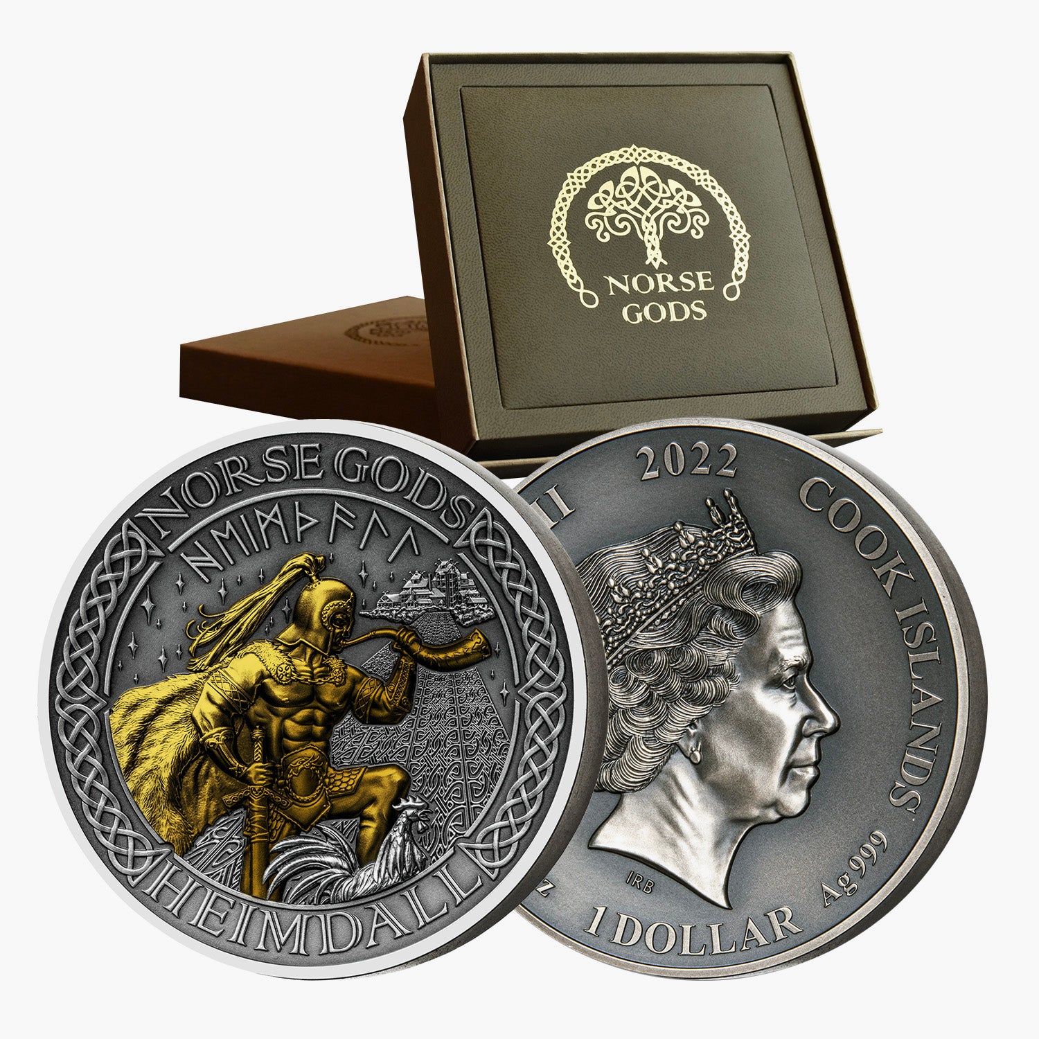 北欧神ヘイムダル 2オンス銀貨