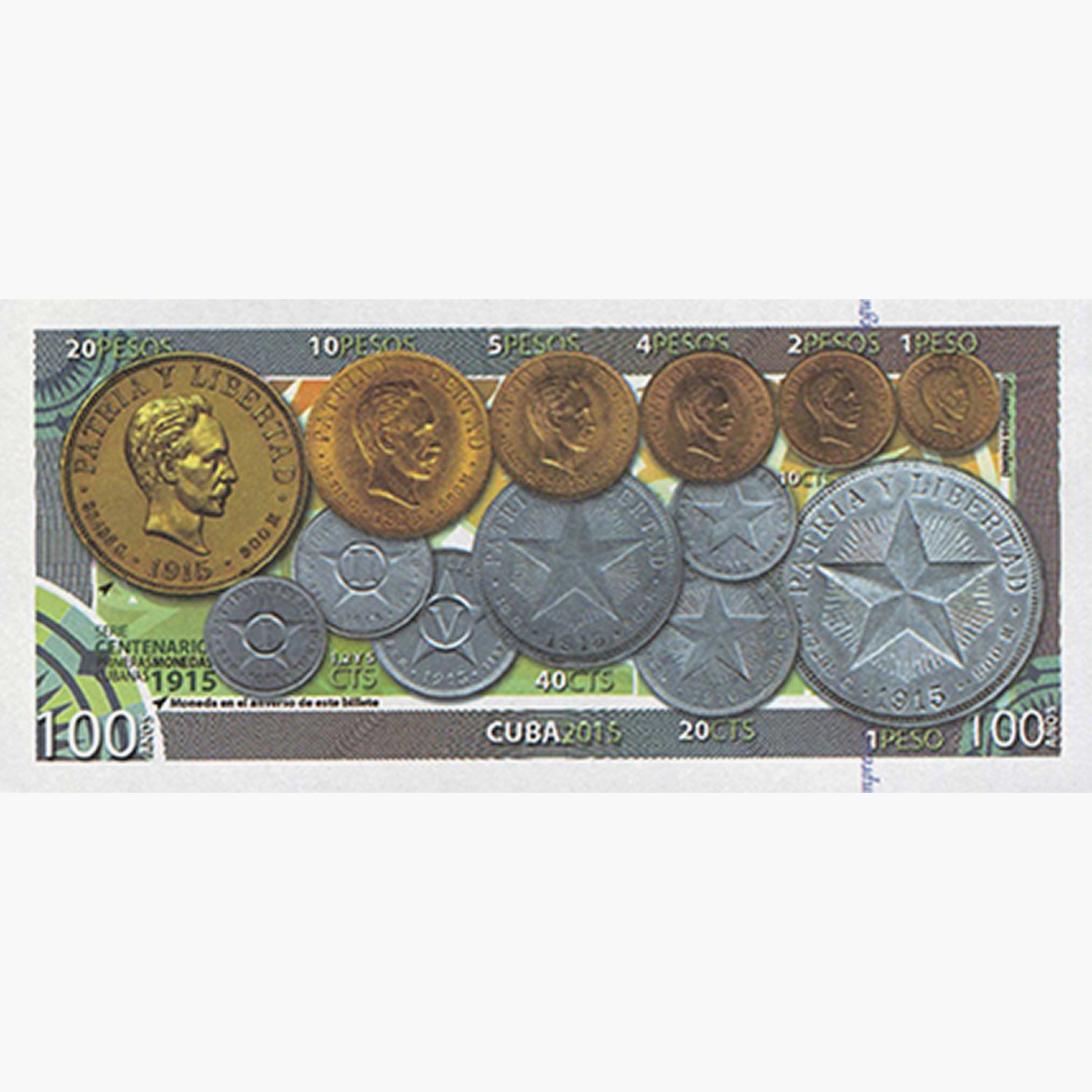 最初の 13 キューバ硬貨発行 100 周年