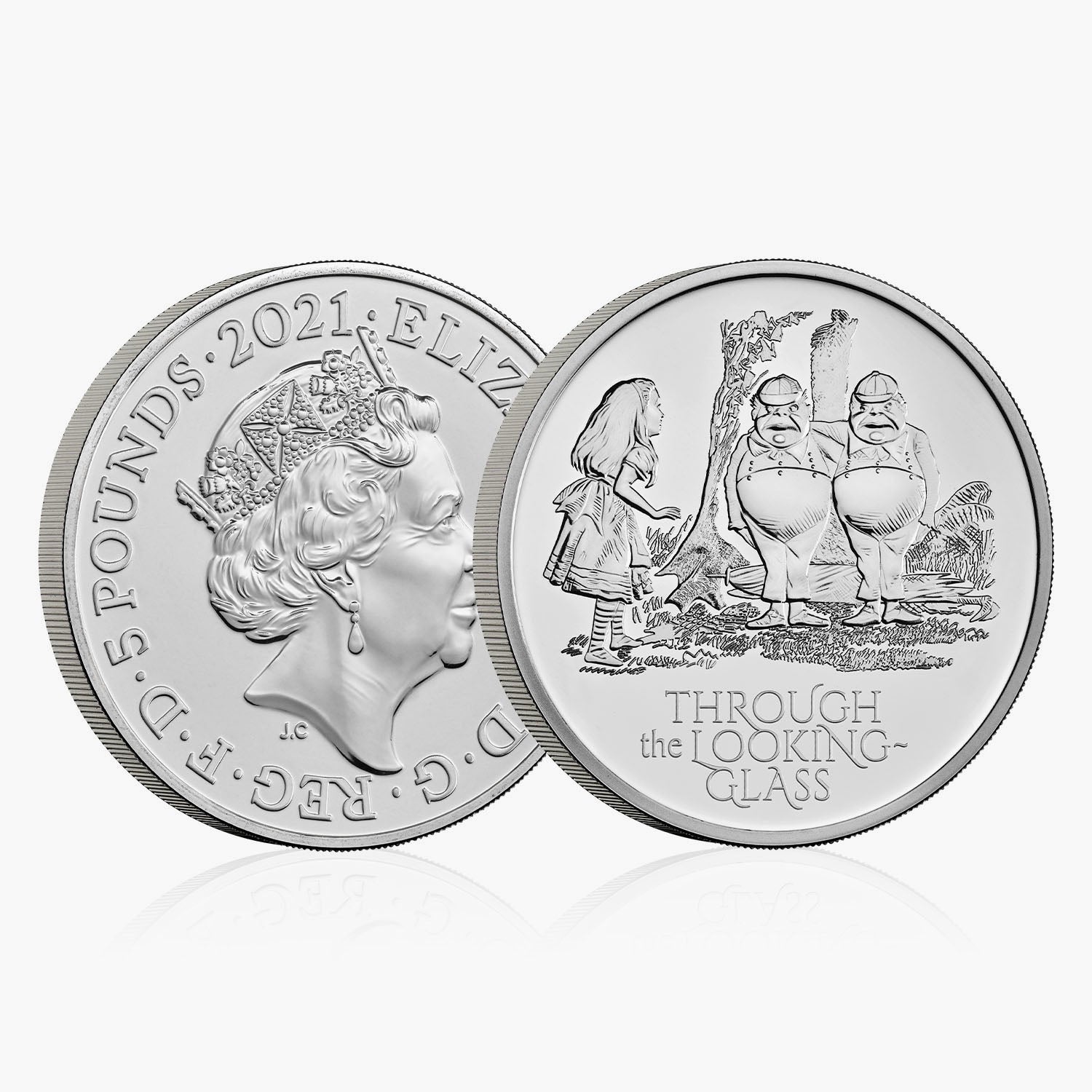 Alice Through the Looking-Glass 2021 UK £5 BU Coin