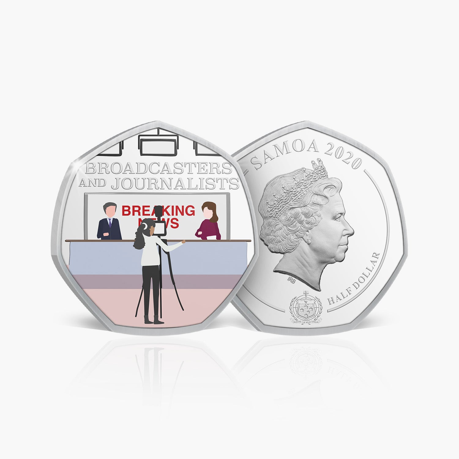 Broadcasters and Journalists Silver Plated Coin