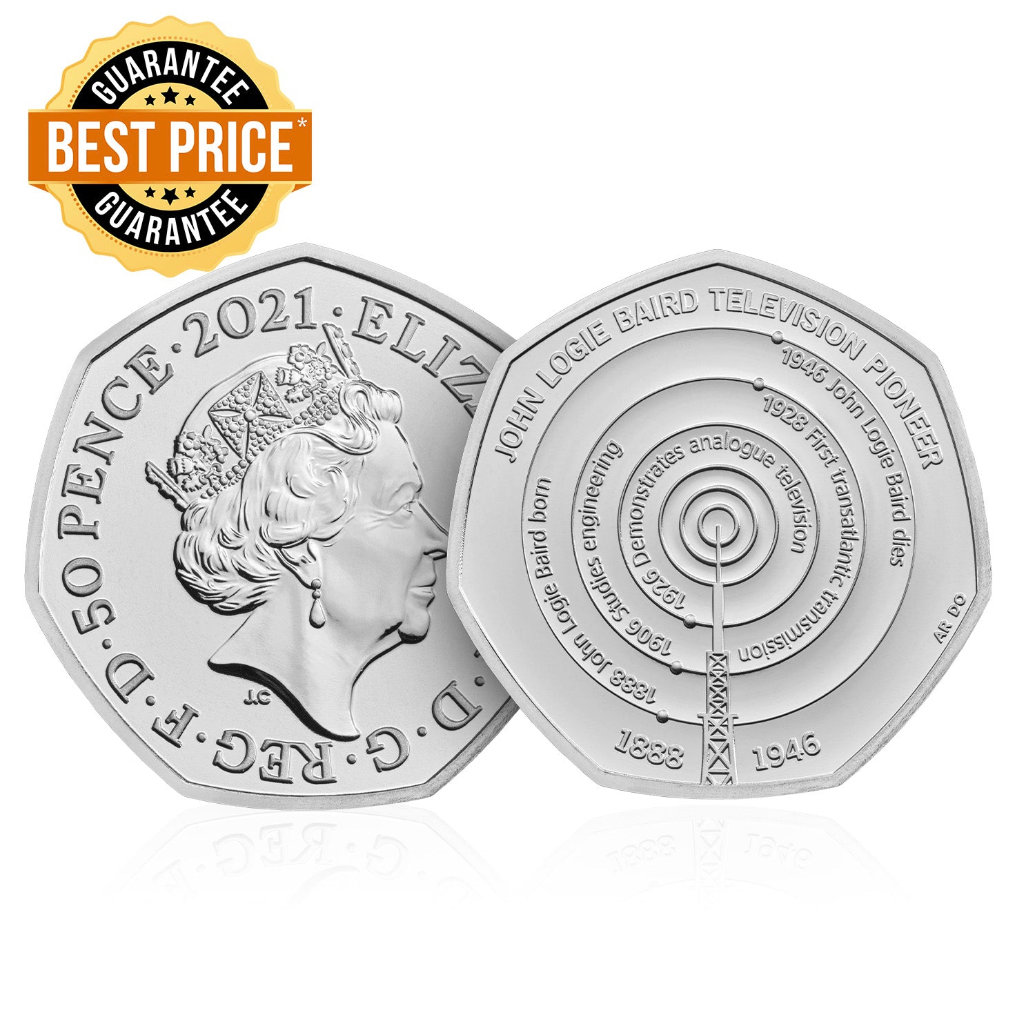 John Logie 50p 2021 BU Coin