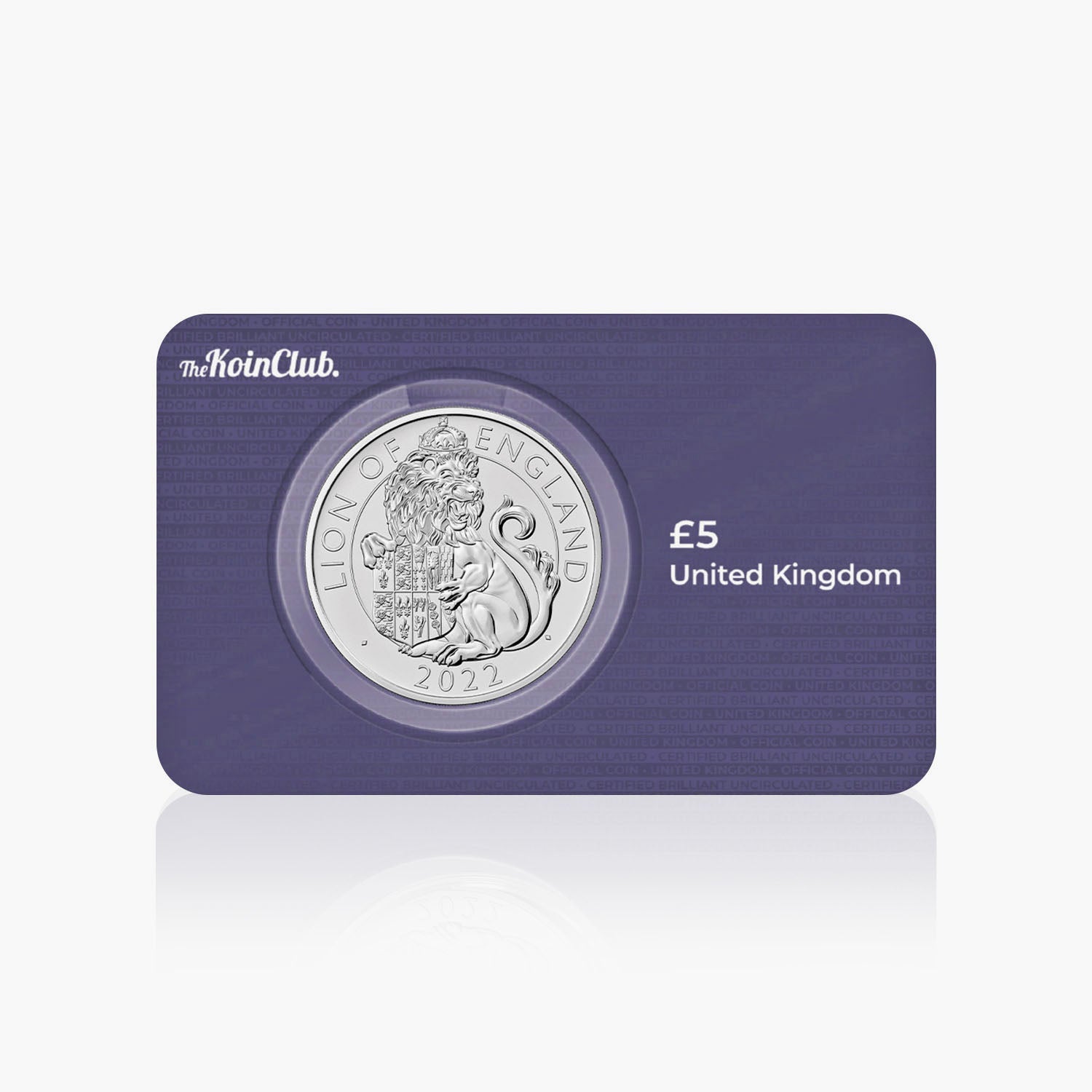 The 2022 Lion of England £5 Brilliant Uncirculated Coin