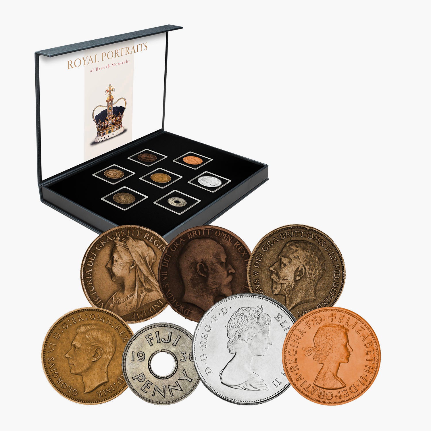 Royal Portraits of British Monarchs Coin Collection