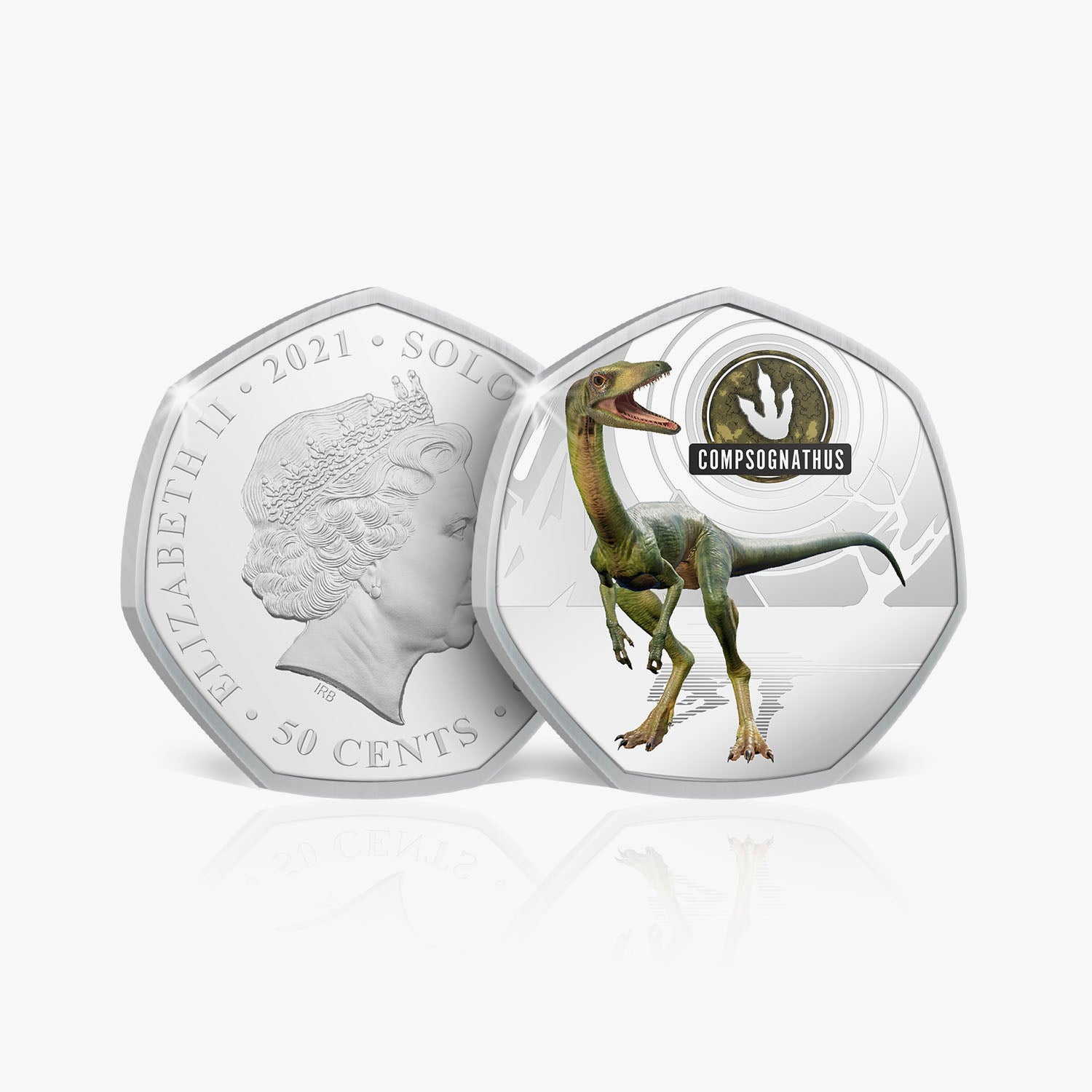 Compsognathus Silver Plated Coin