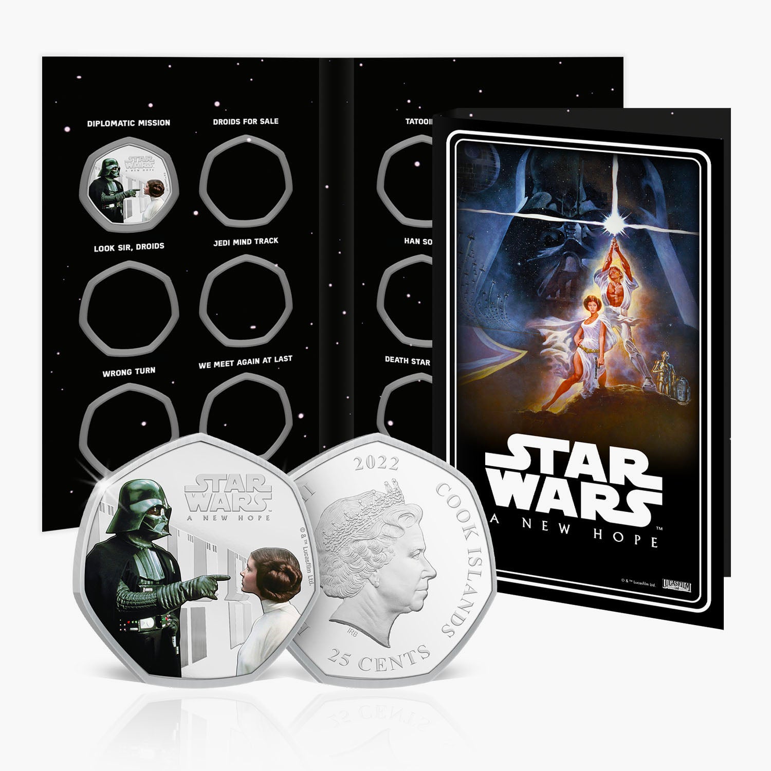 Collection officielle de pièces Star Wars 45 ans d'un nouvel espoir 