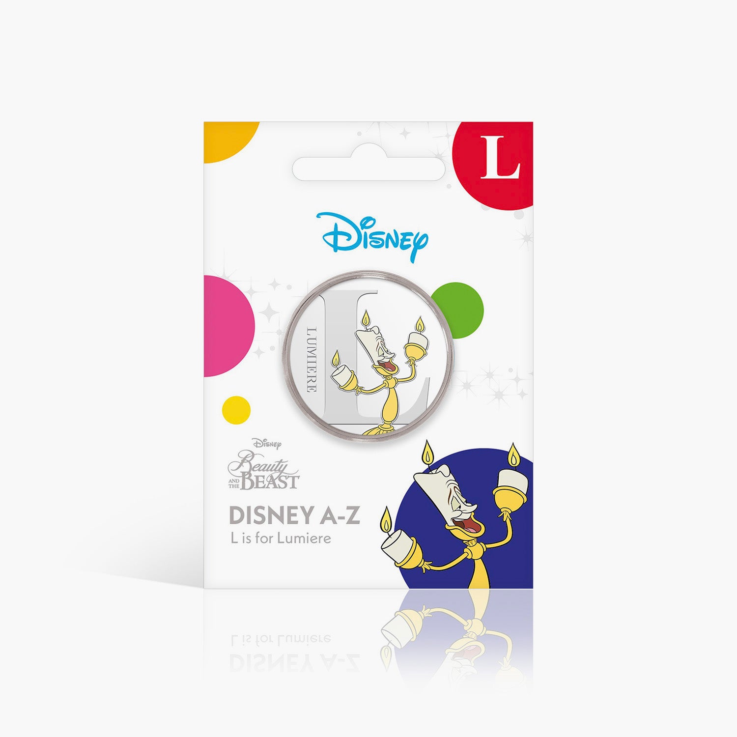 L is for Lumiere Silver-Plated Full Colour Commemorative