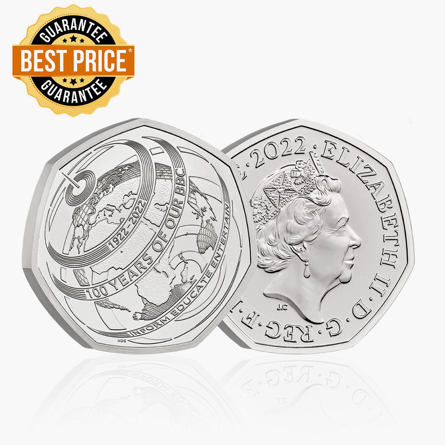 The 100th Anniversary of Our BBC 2022 50p BU Coin