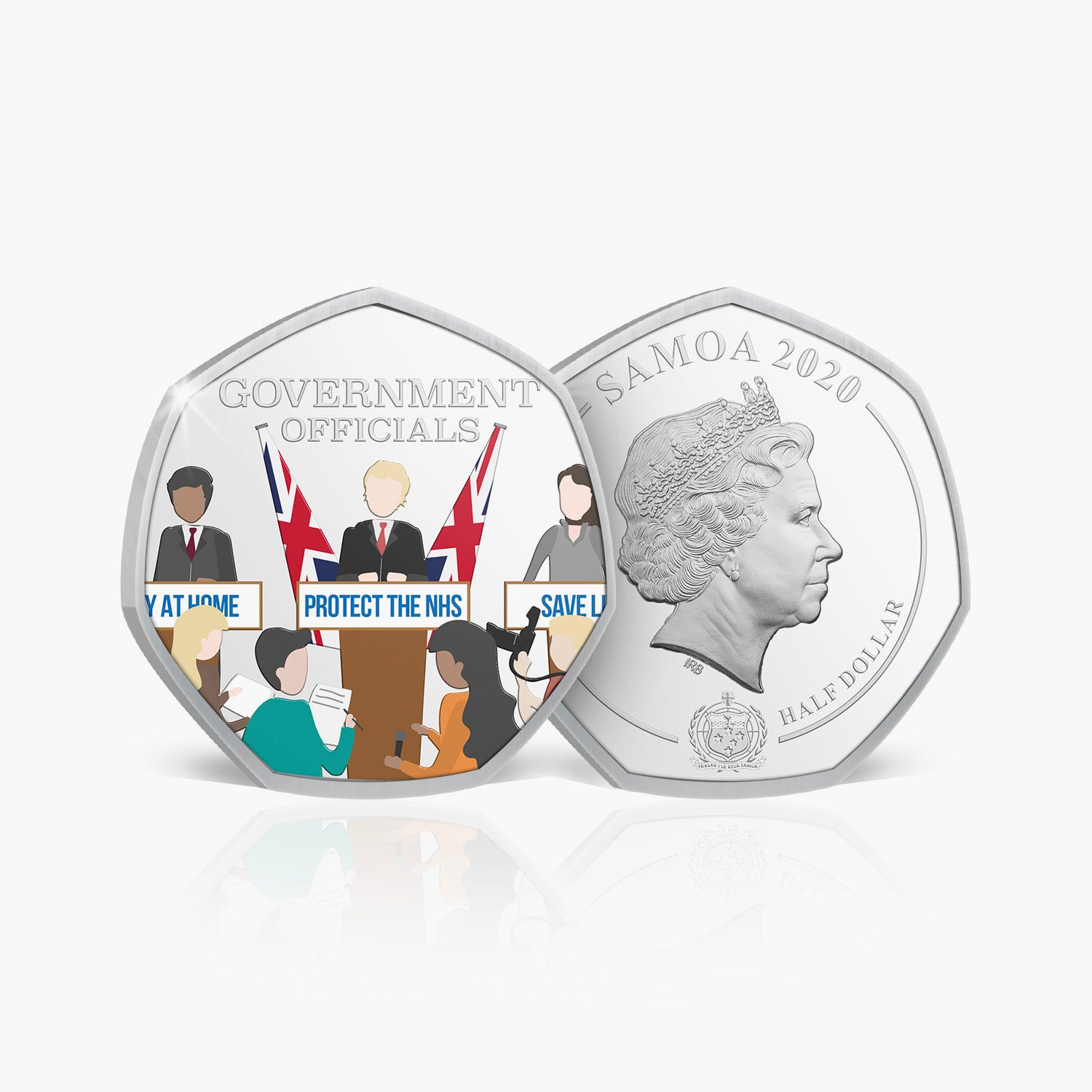 Government Officials Silver Plated Coin