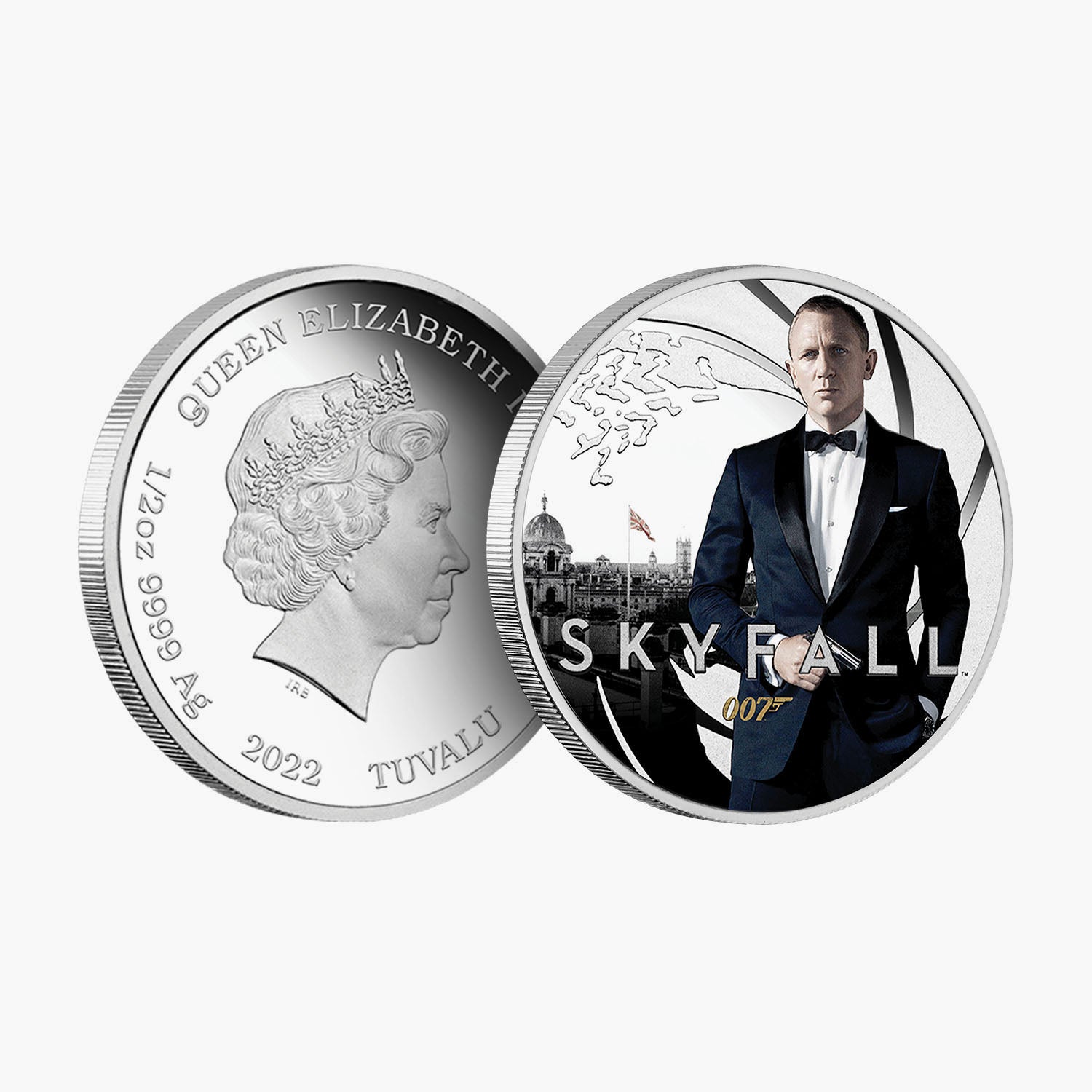 James Bond - Pièce de film Skyfall en argent massif