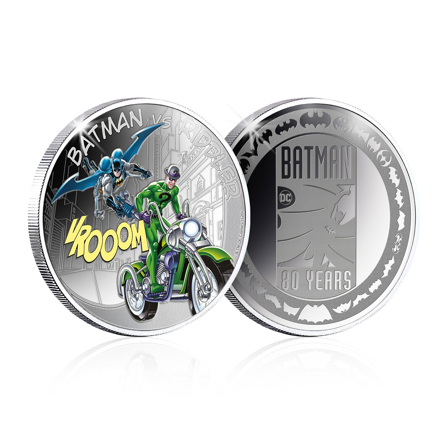 Batman vs Riddler commémoratif plaqué argent