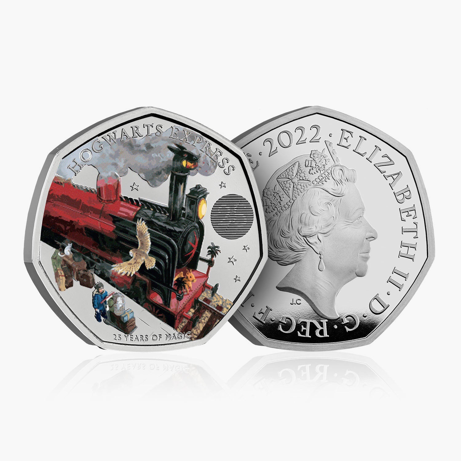 Harry Potter - Hogwarts Express 2022 UK 50p Silver Proof Colour Coin