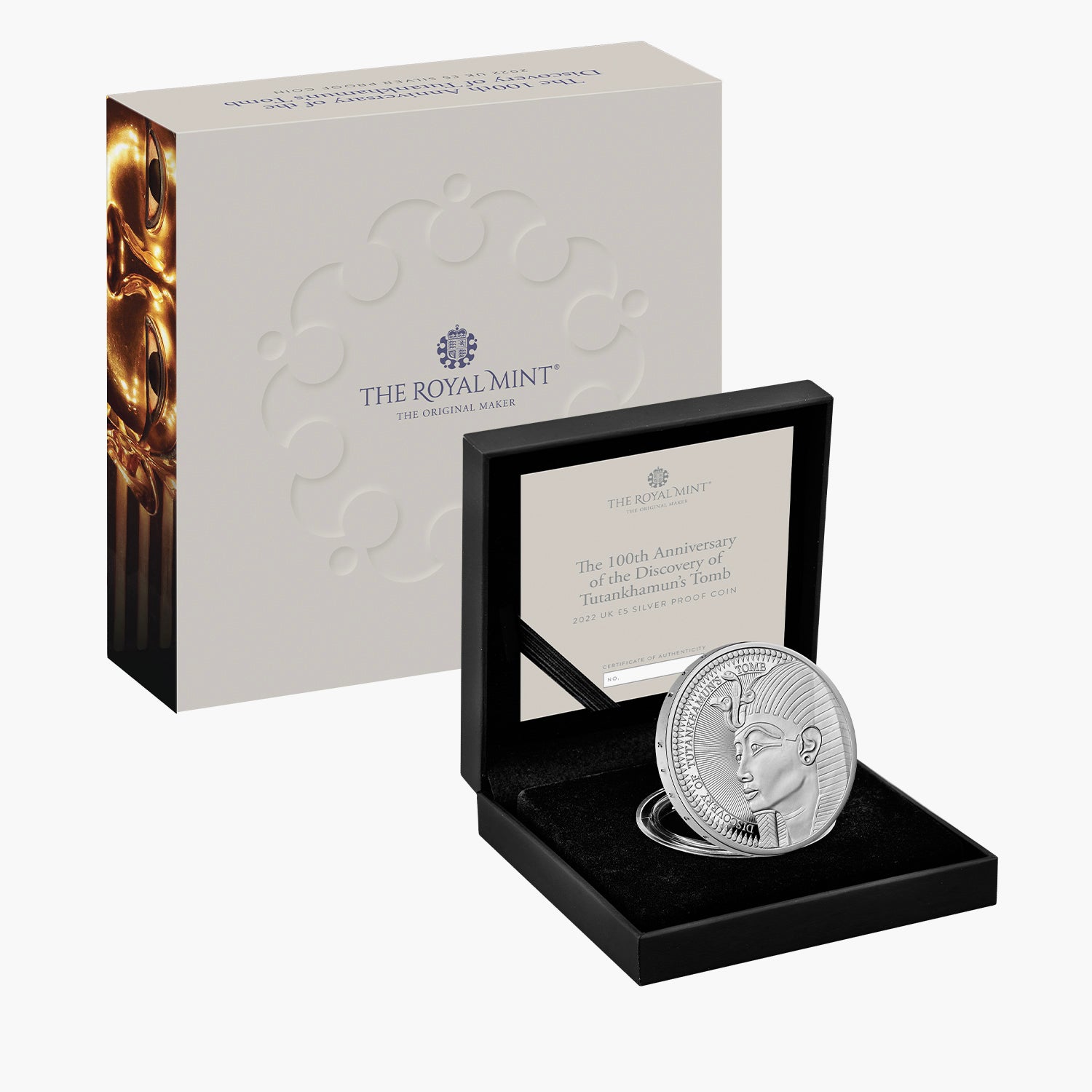 The 100th Anniversary of the Discovery of Tutankhamun's Tomb 2022 UK £5 Silver Proof Coin