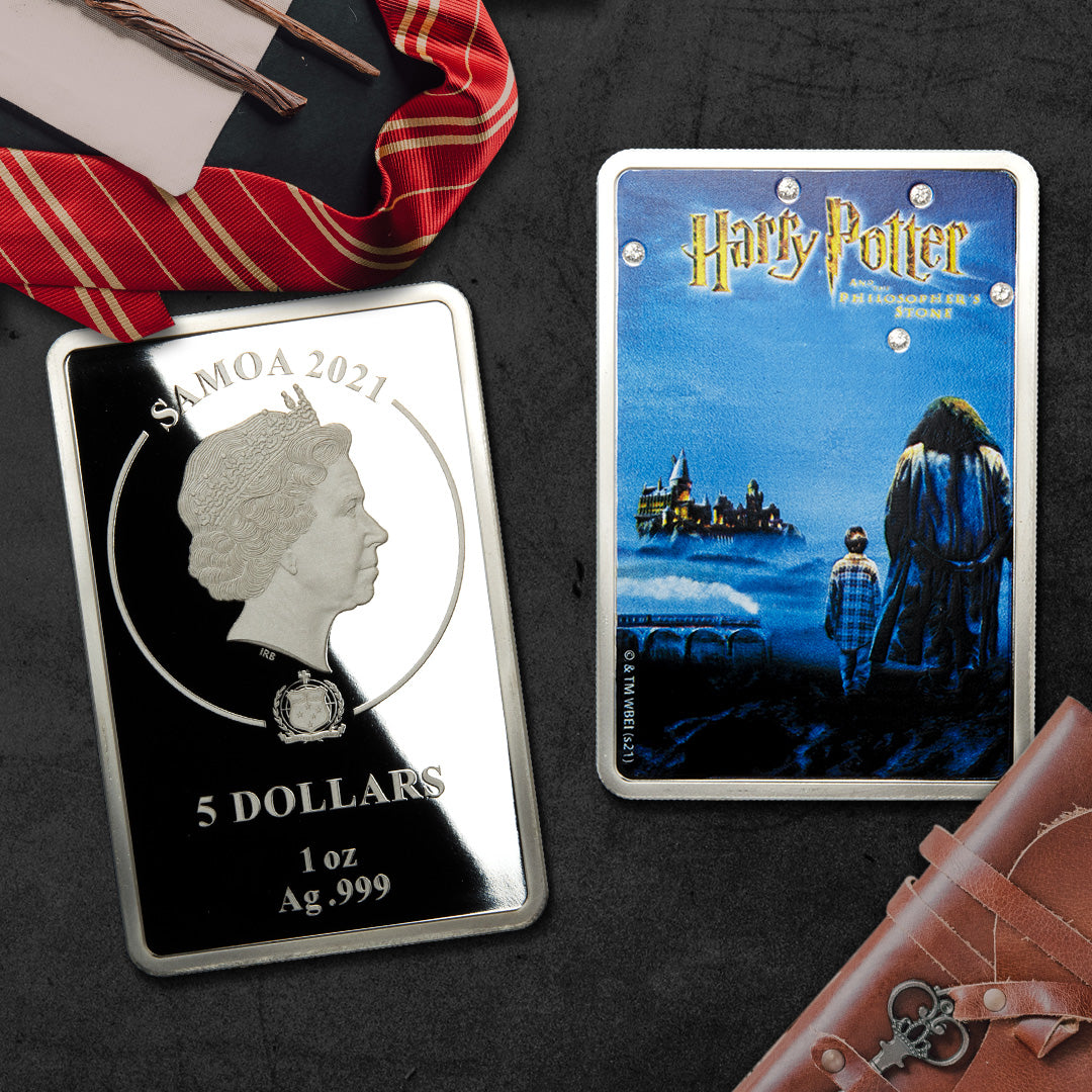 L'affiche officielle du film Harry Potter Barre de pièces d'anniversaire en argent massif