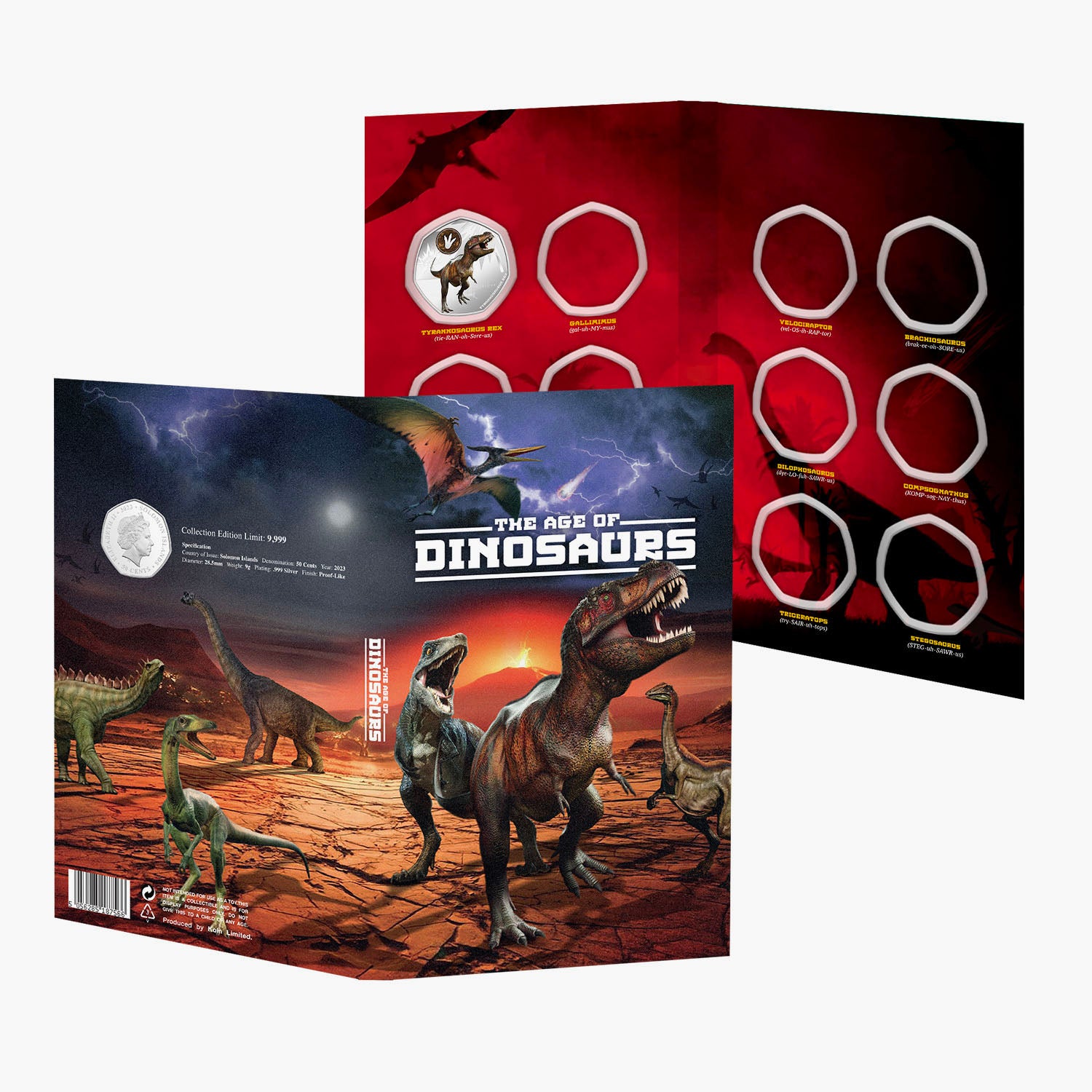 Collection de pièces L'âge des dinosaures 2023 