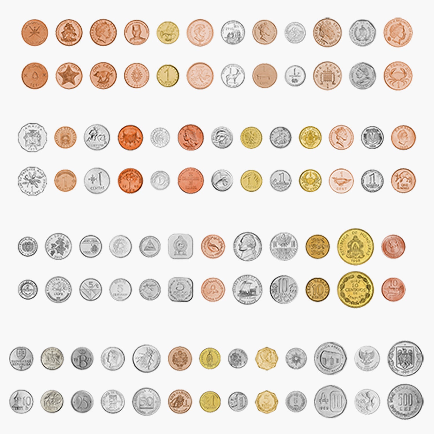 100 Coins from 100 Countries