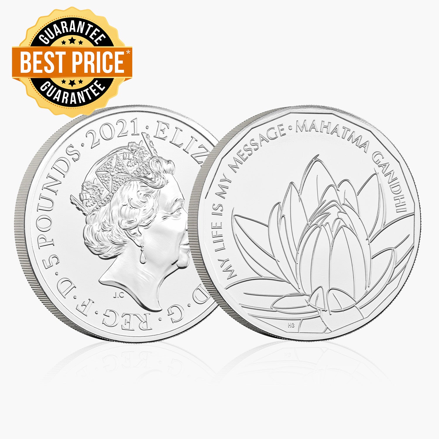 Gandhi £5 Brilliant Uncirculated Coin