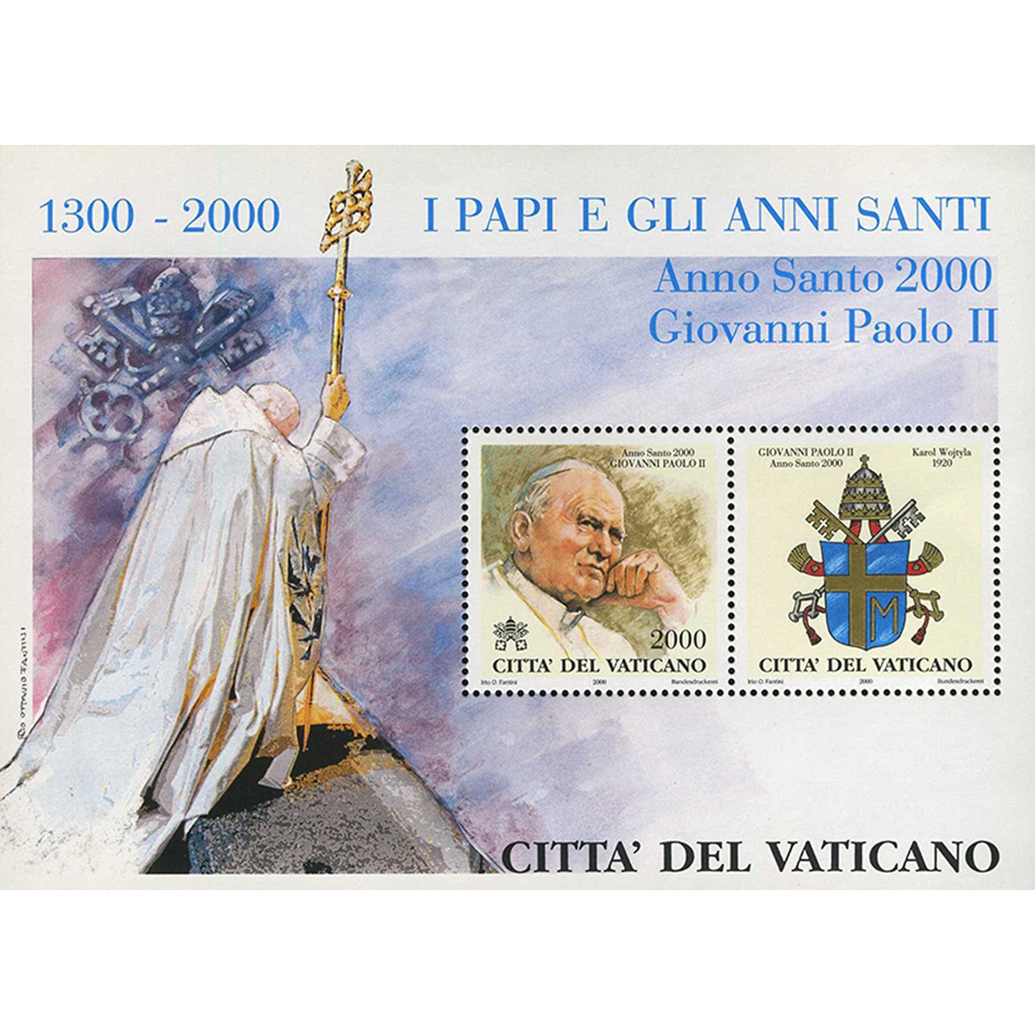 Jean-Paul II Bloc-feuillet de l'année sainte 2000