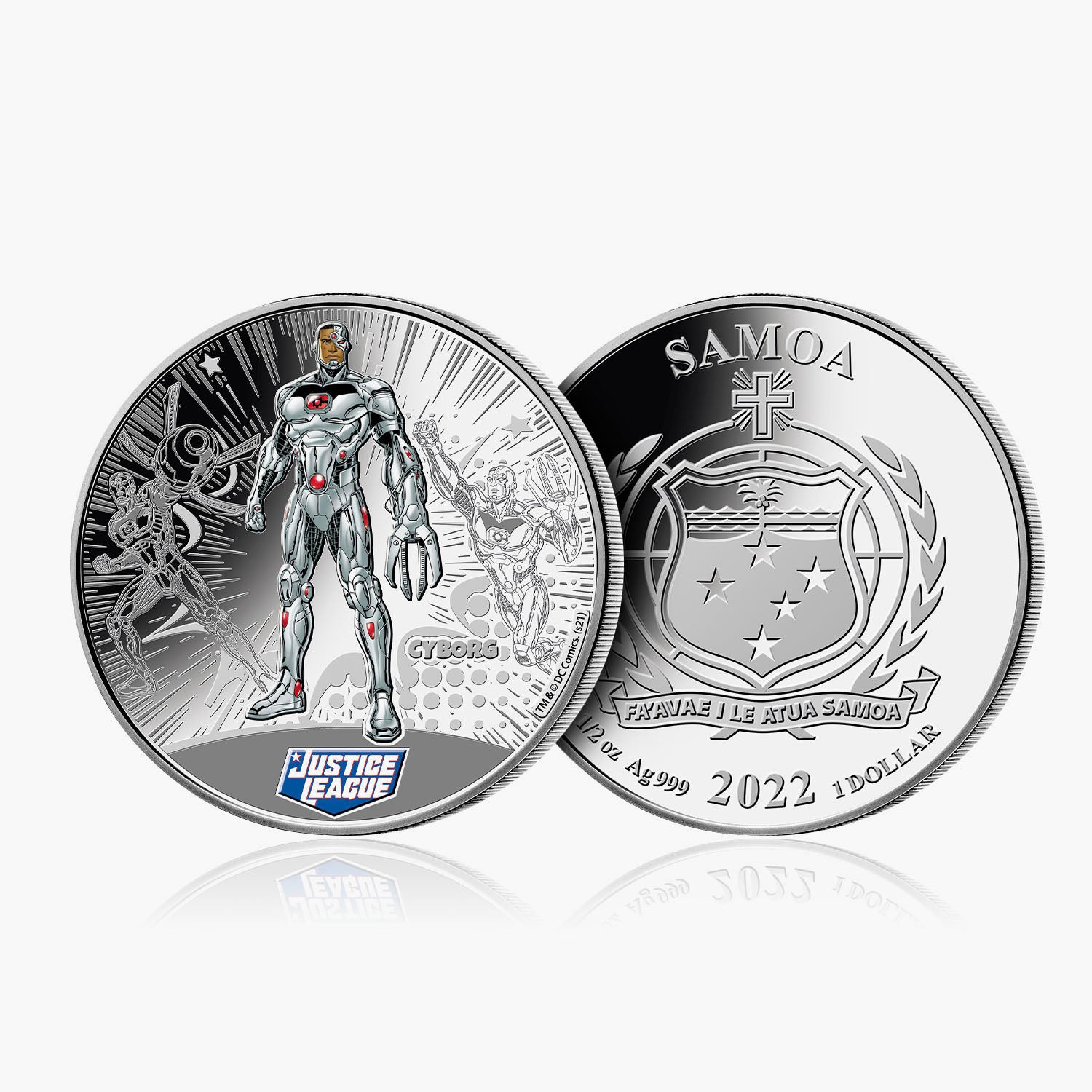Justice League - Cyborg 1/2oz Silver Coin
