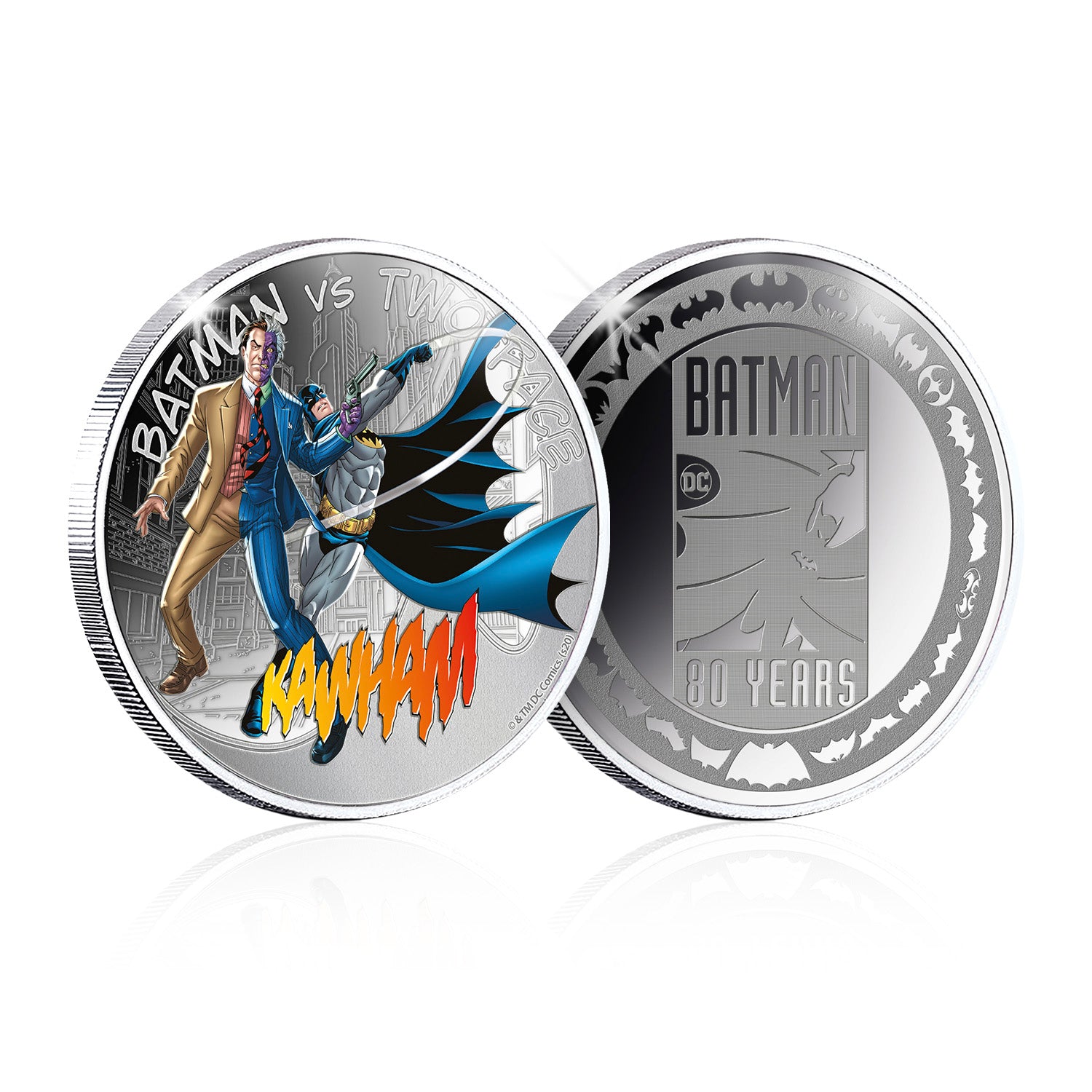 Batman vs Two-Face Silver-Plated Commemorative