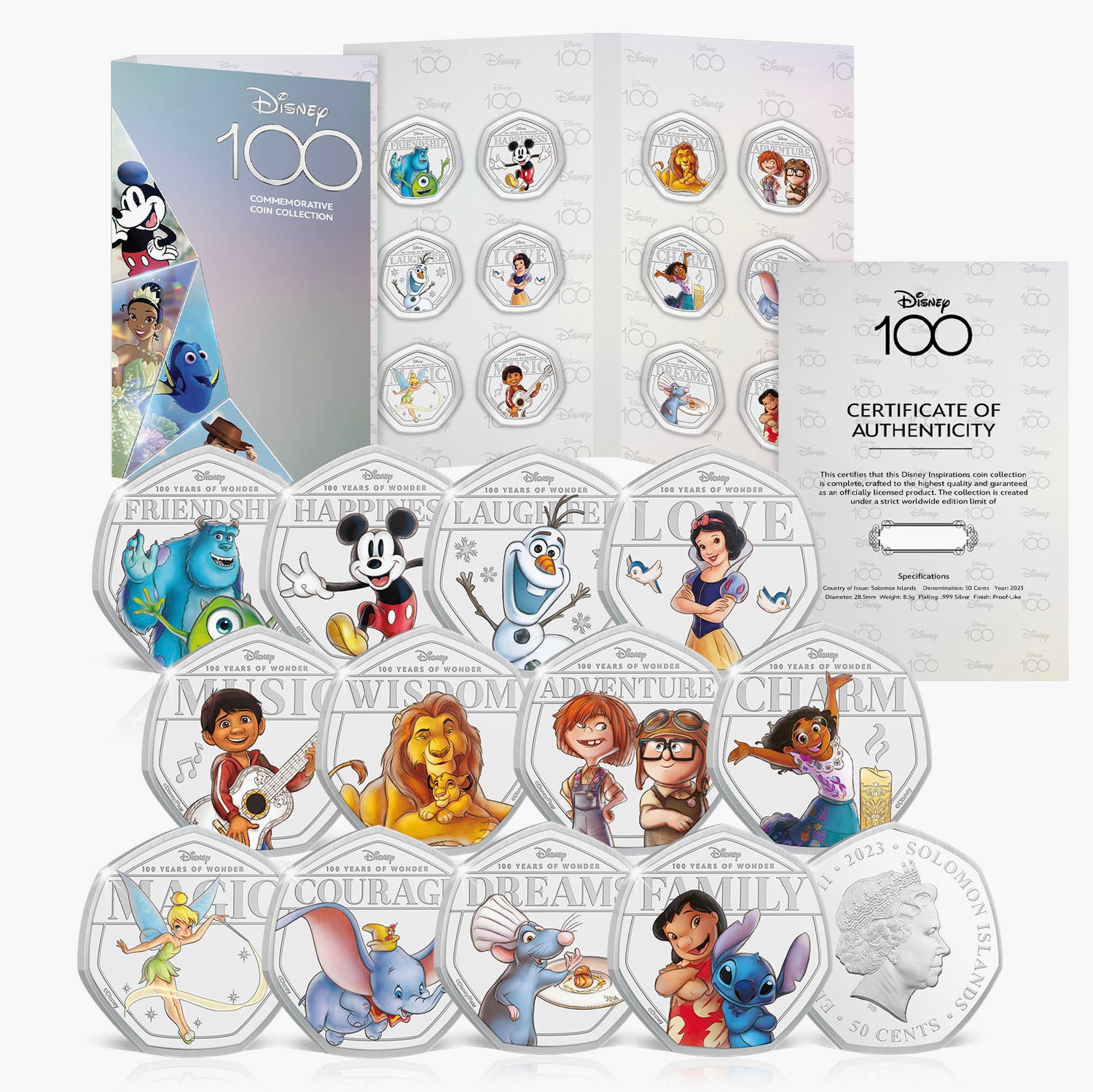 La collection complète de pièces du 100e anniversaire officiel de Disney 2023
