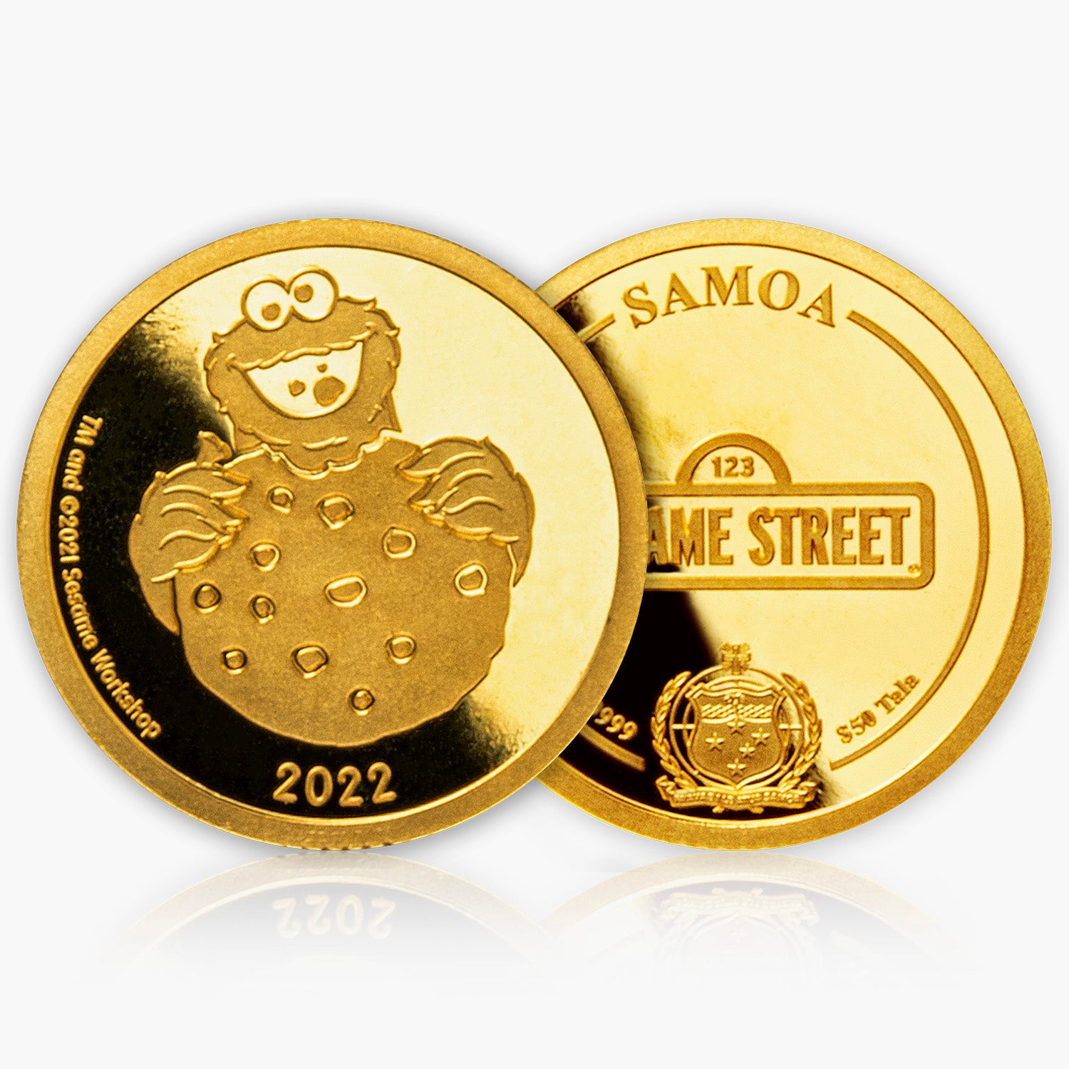 セサミストリート クッキーモンスター 0.5g ゴールドコイン