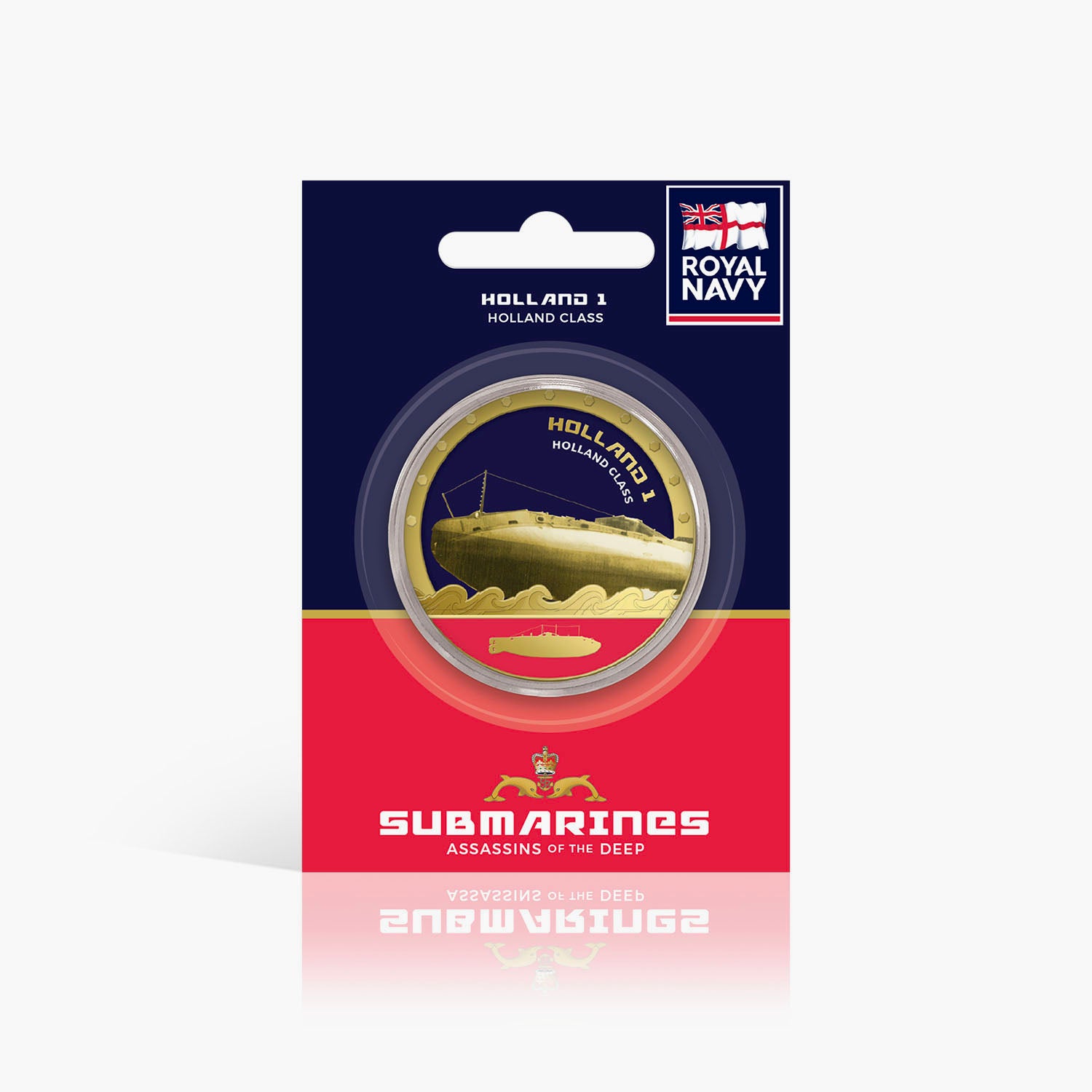 Holland 1 Submarine Gold-Plated Commemorative