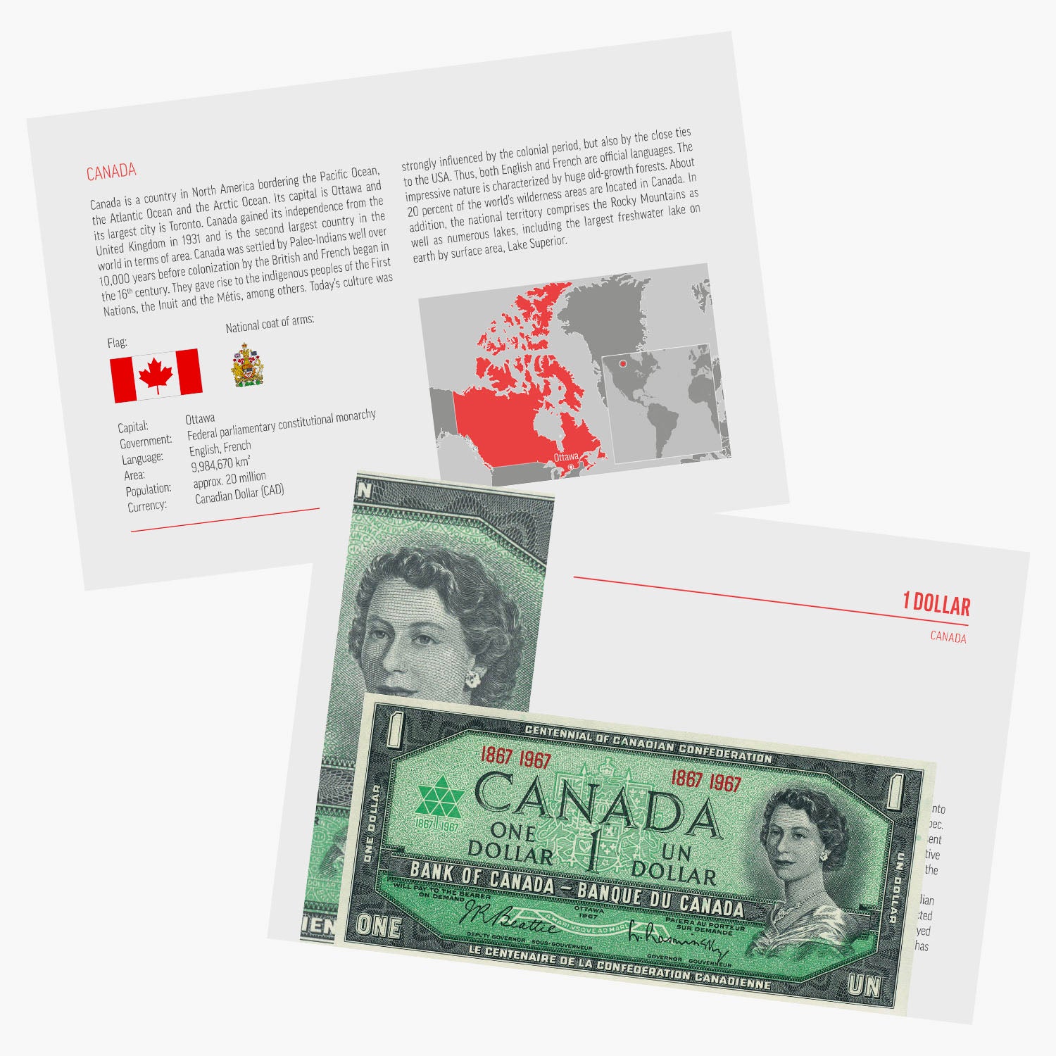 Her Majesty Queen Elizabeth II 100 Years of Canada Banknote