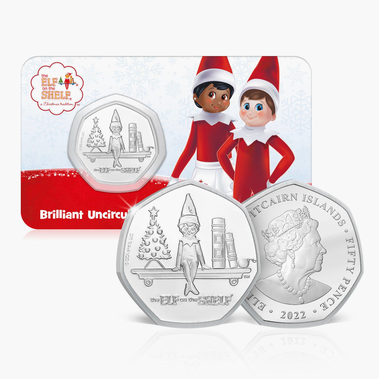 The Official Elf on the Shelf BU 50p Coin