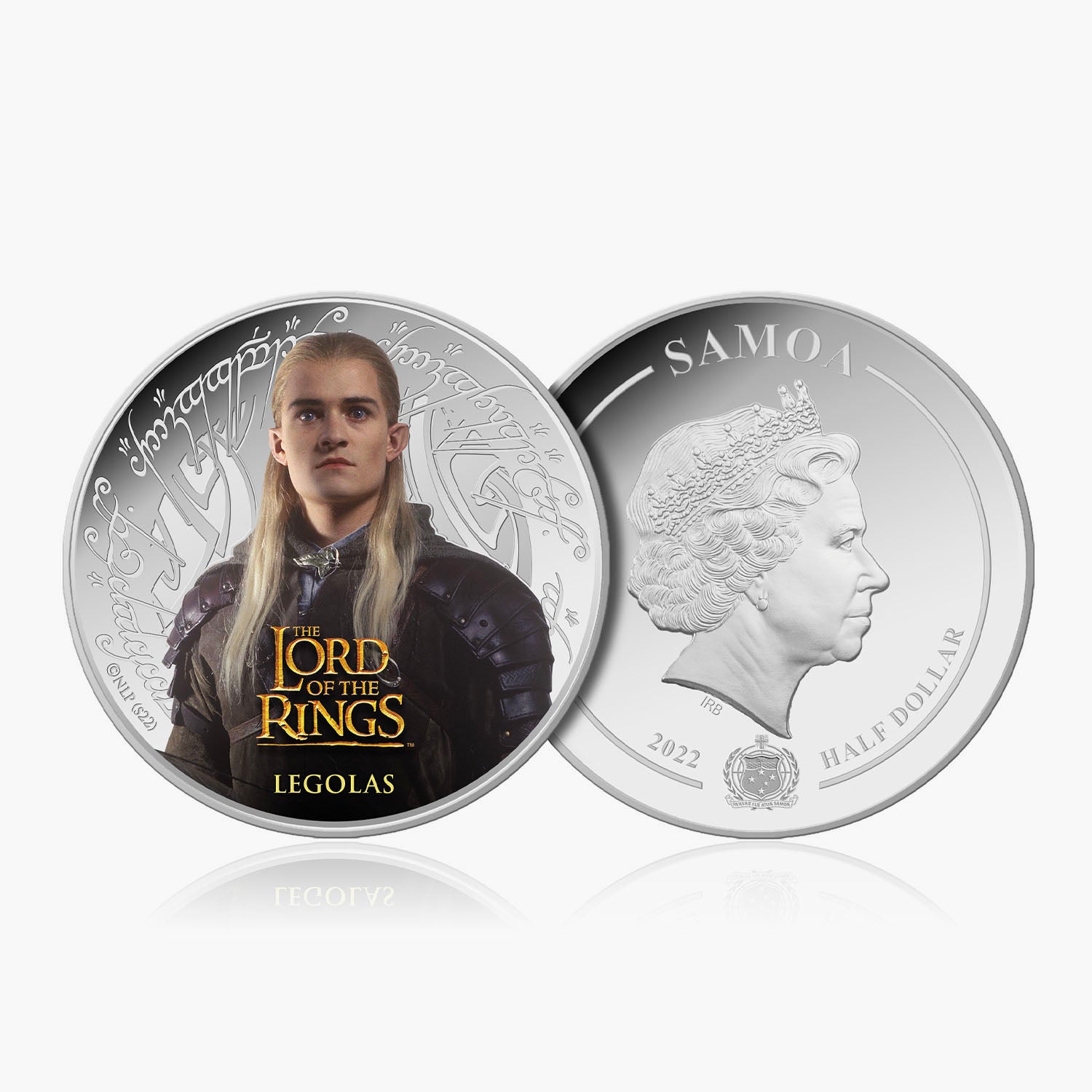 LOTR Legolas Silver Plated Half Dollar Coin