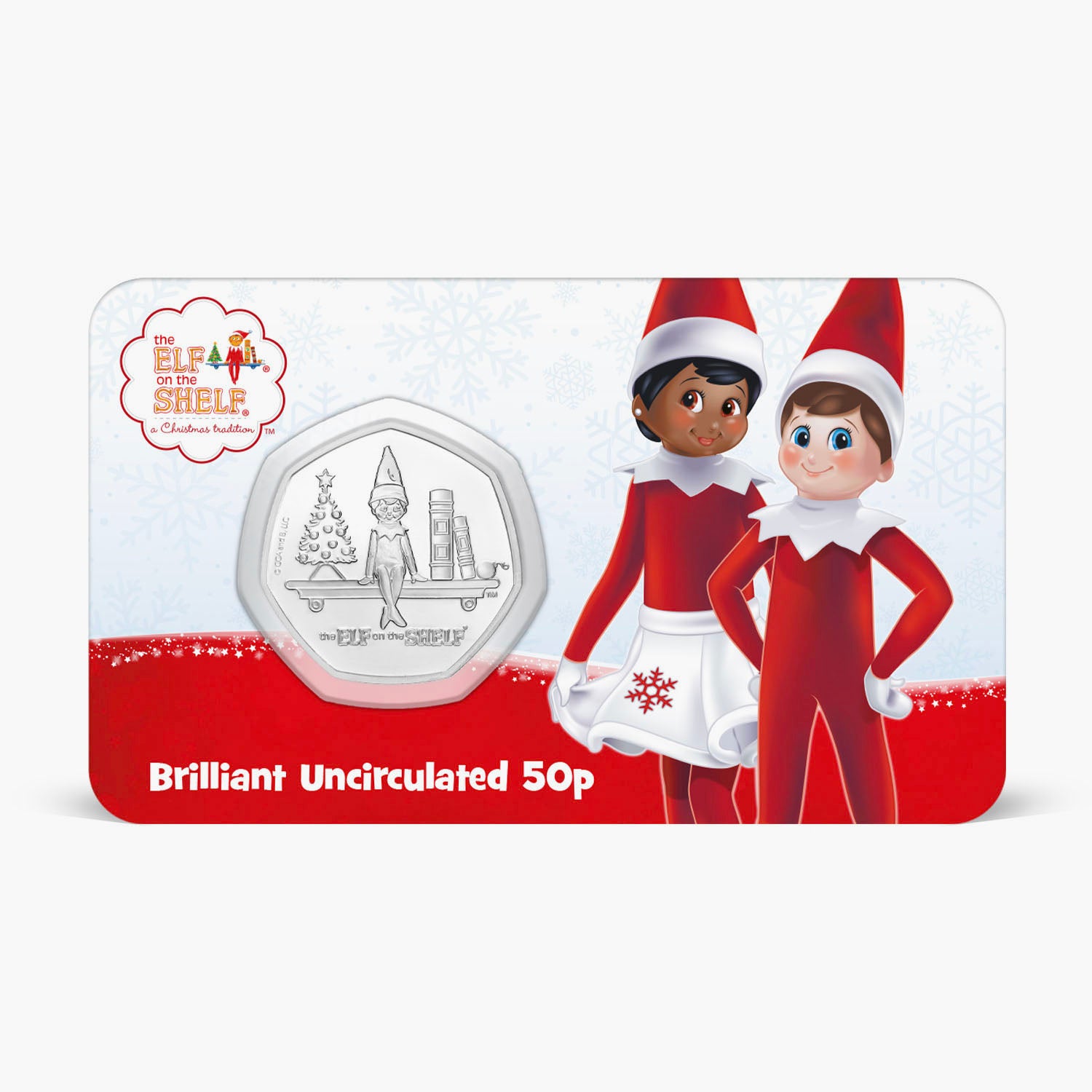 The Official Elf on the Shelf 2022 BU 50p Coin