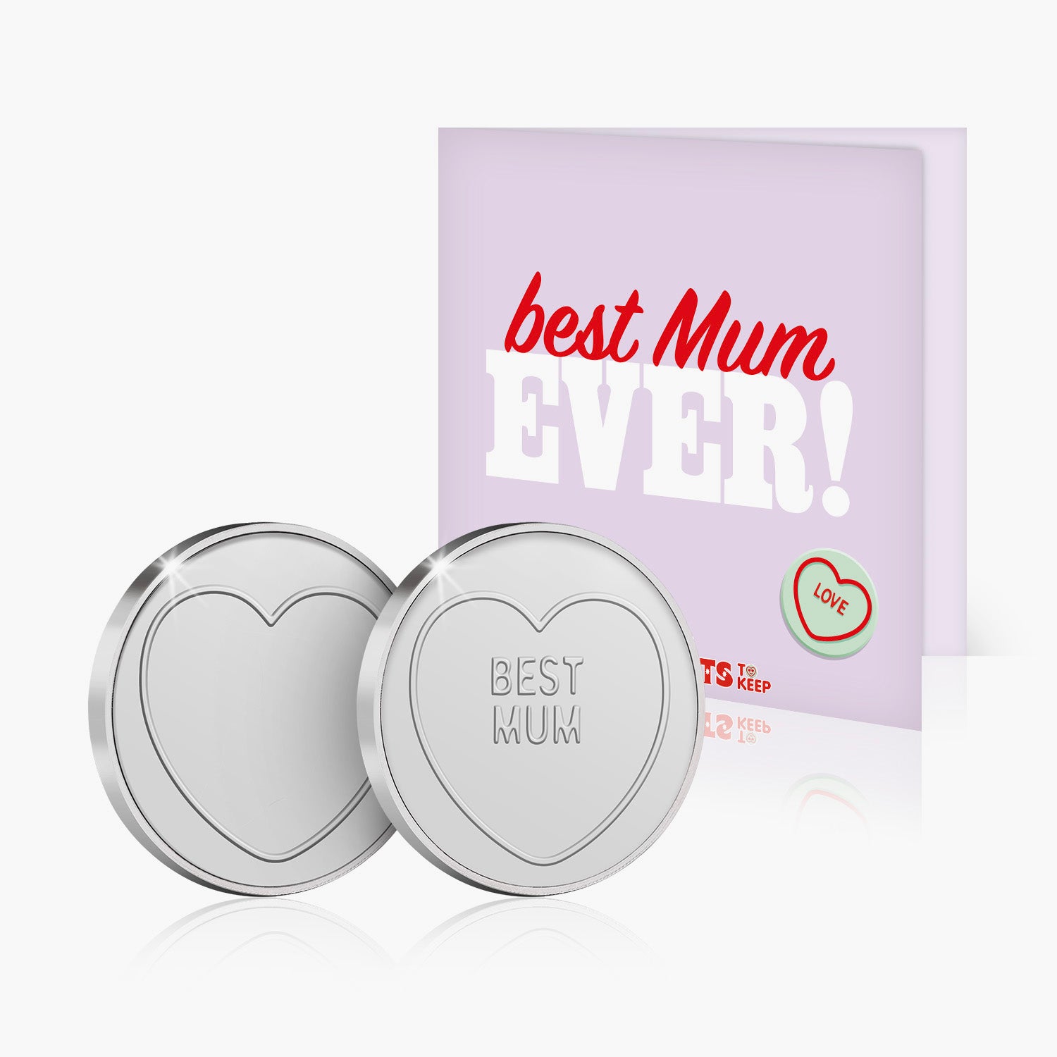 Best Mum Ever Love Heart Card