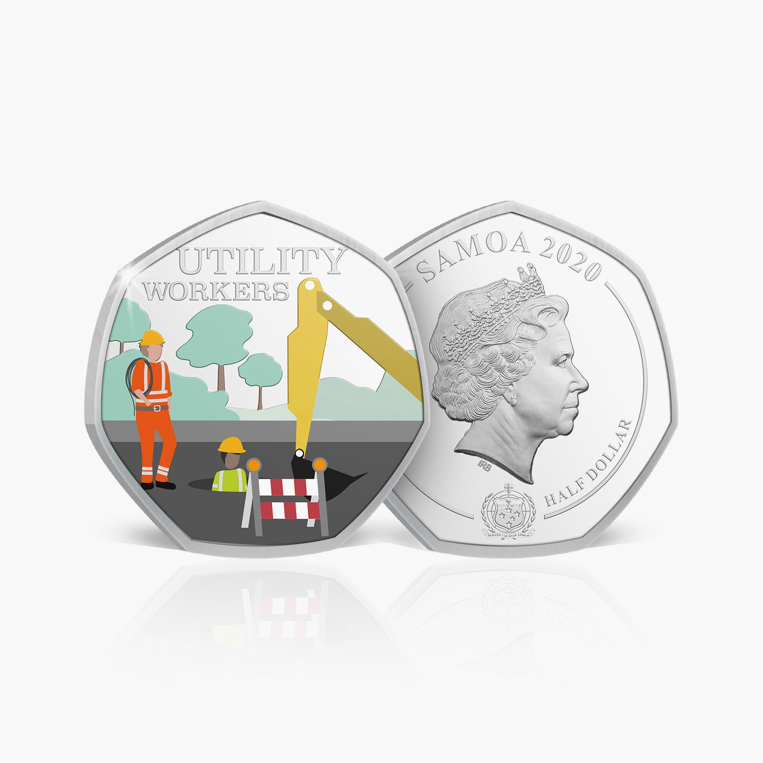 Utility Workers Silver Plated Coin