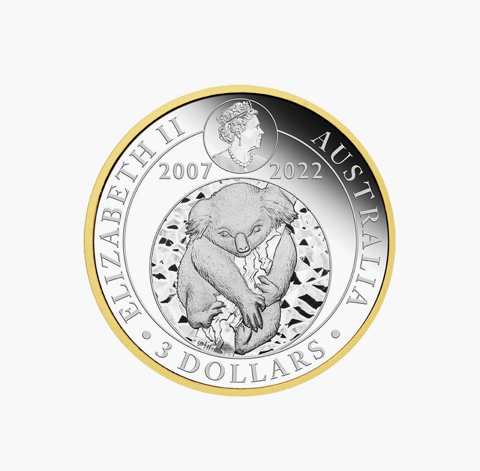 Australie Koala 2022 3 oz Doré Pièce de 3 dollars en argent massif de qualité épreuve numismatique