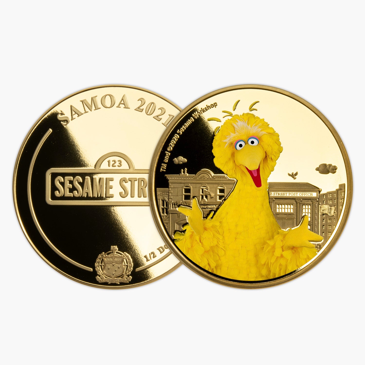 Pièce plaquée or Big Bird de Sesame Street