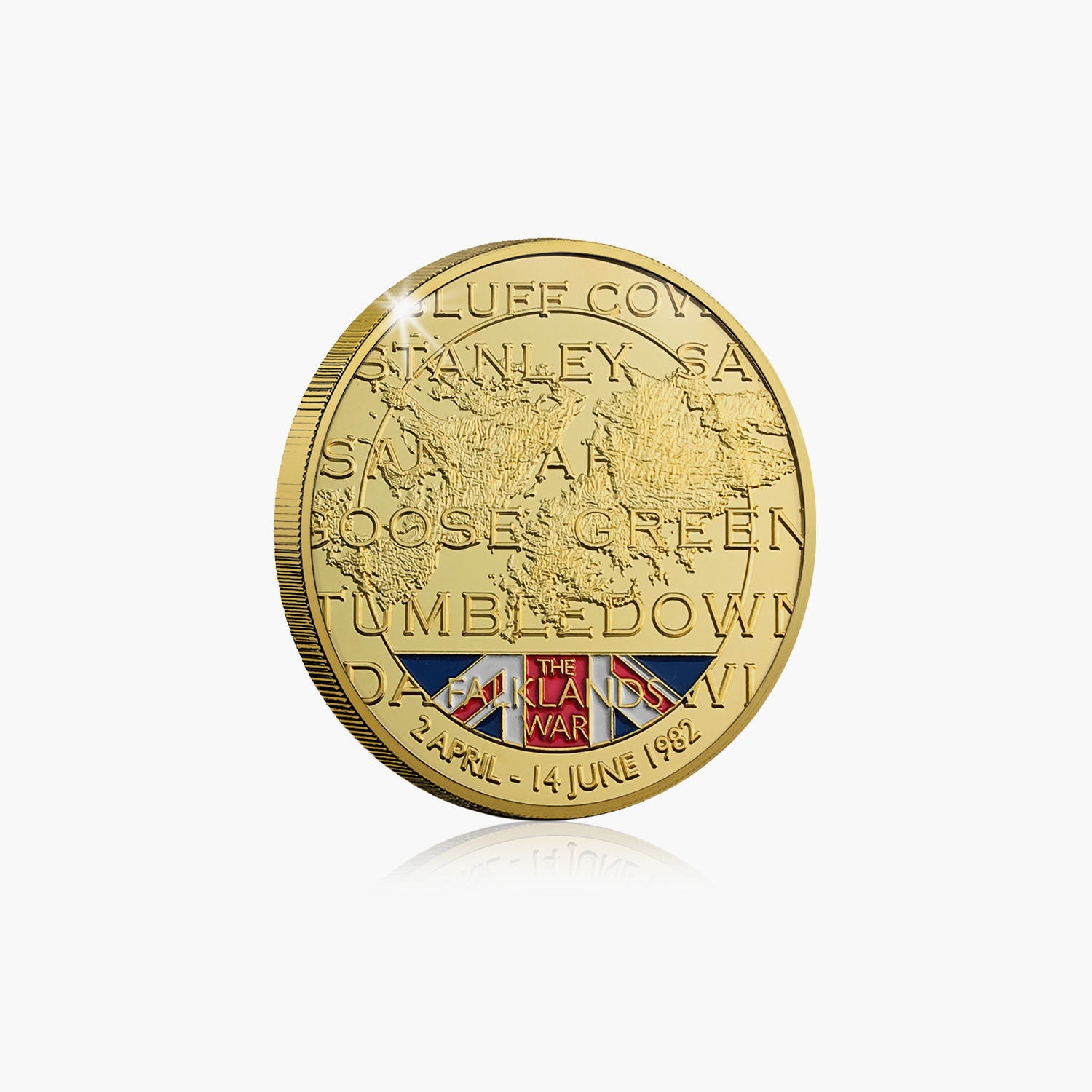 D-Day San Carlos Bay Gold-Plated Commemorative