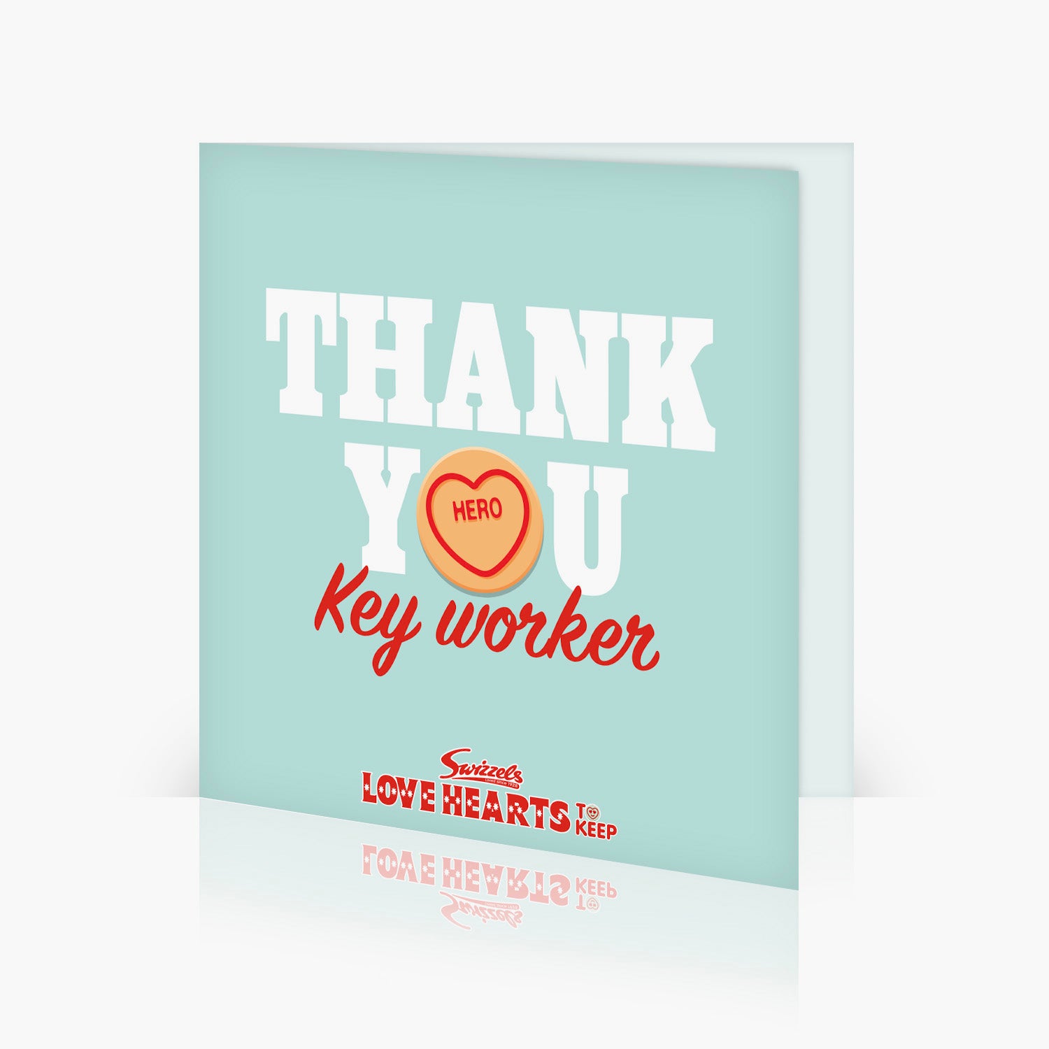 Carte de coeur d'amour de travailleur clé