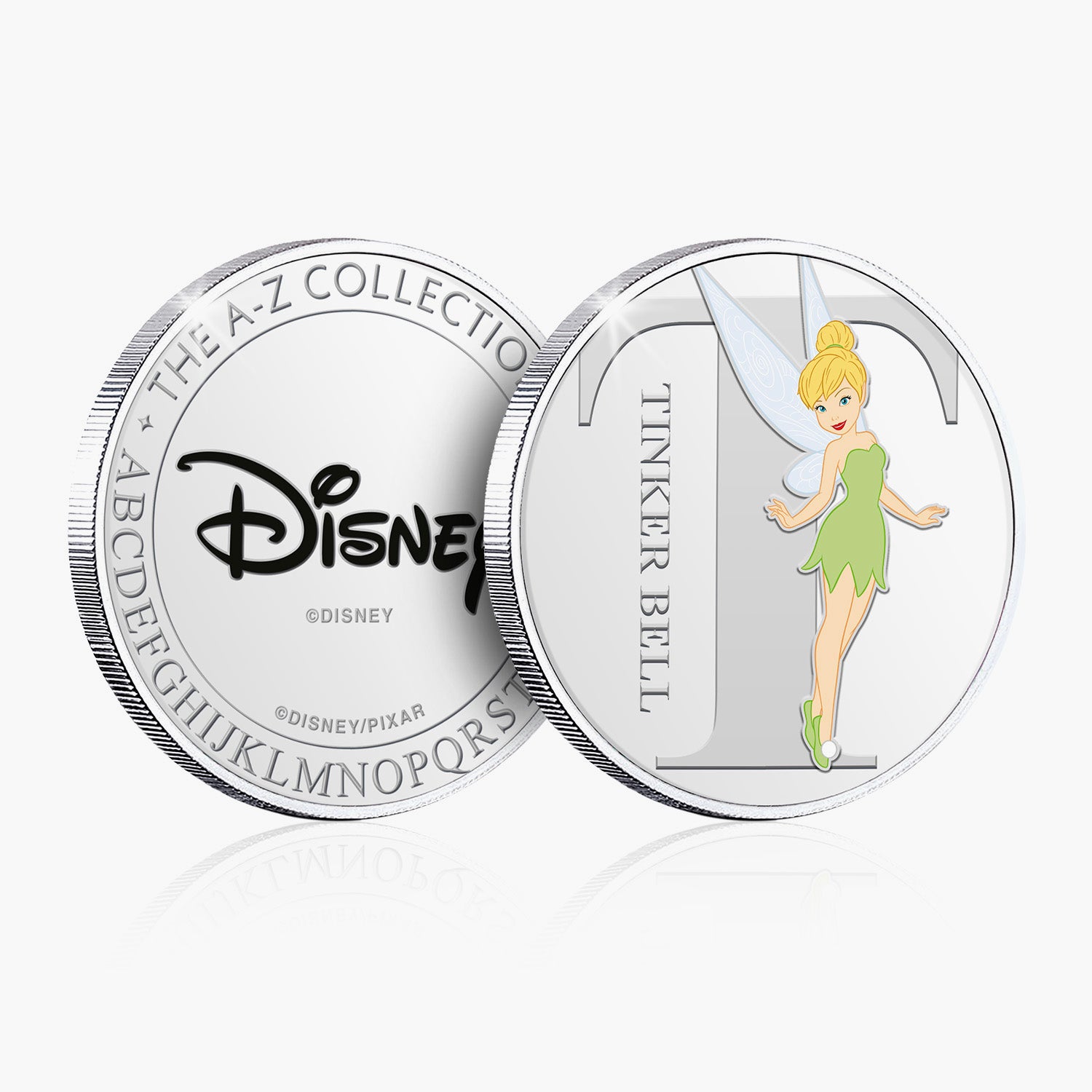 T is for Tinkerbell Silver-Plated Full Colour Commemorative