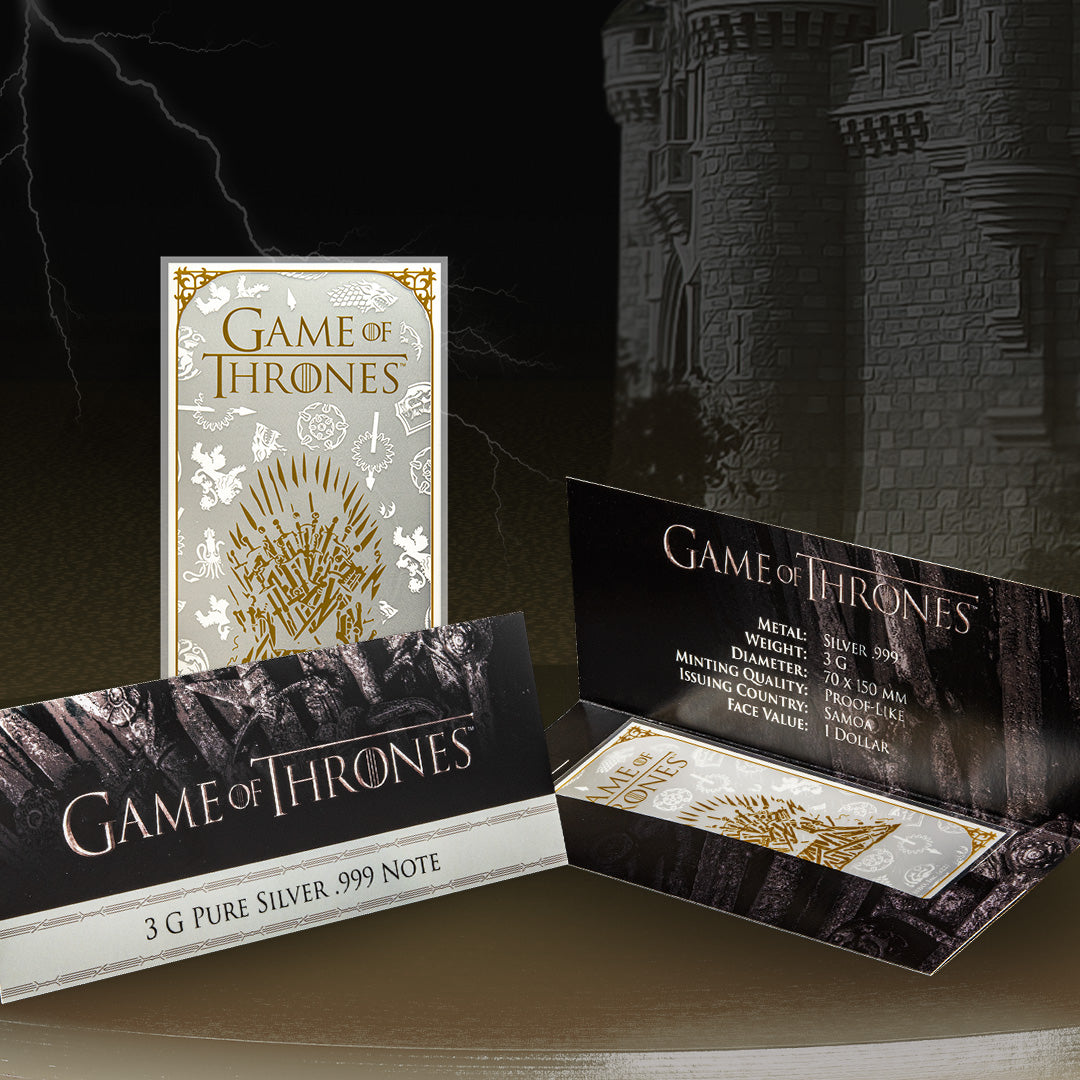 The Official Game of Thrones Pure Silver Legal Tender Note
