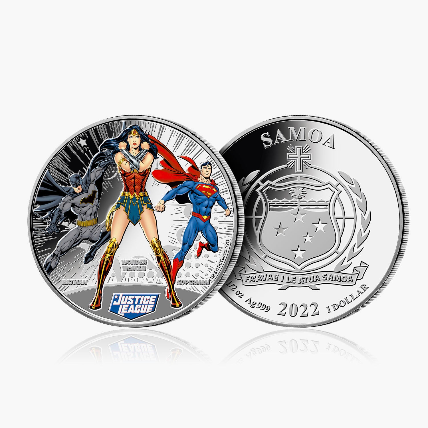 Justice League - Wonder Woman, Batman & Superman 1/2oz Silver Coin
