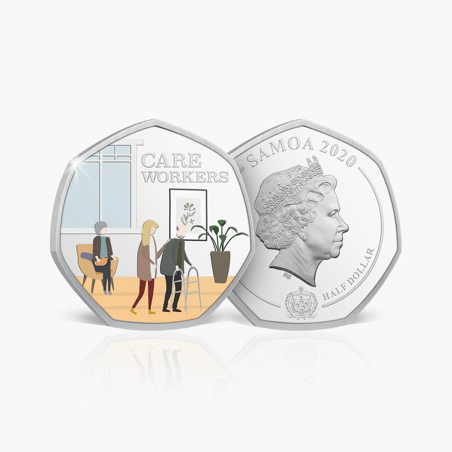 Care Workers Silver Plated Coin