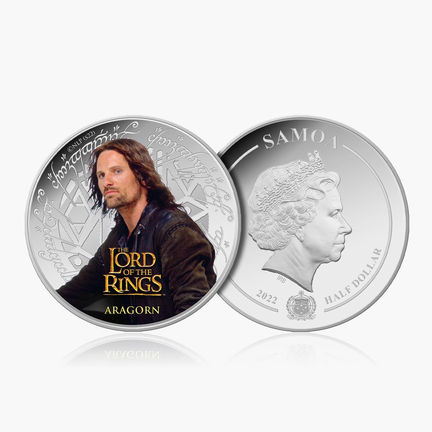 LOTR Aragorn Silver Plated Half Dollar Coin