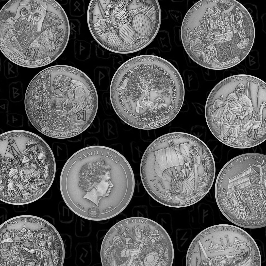 La collection de pièces Vikings en argent massif 2022 