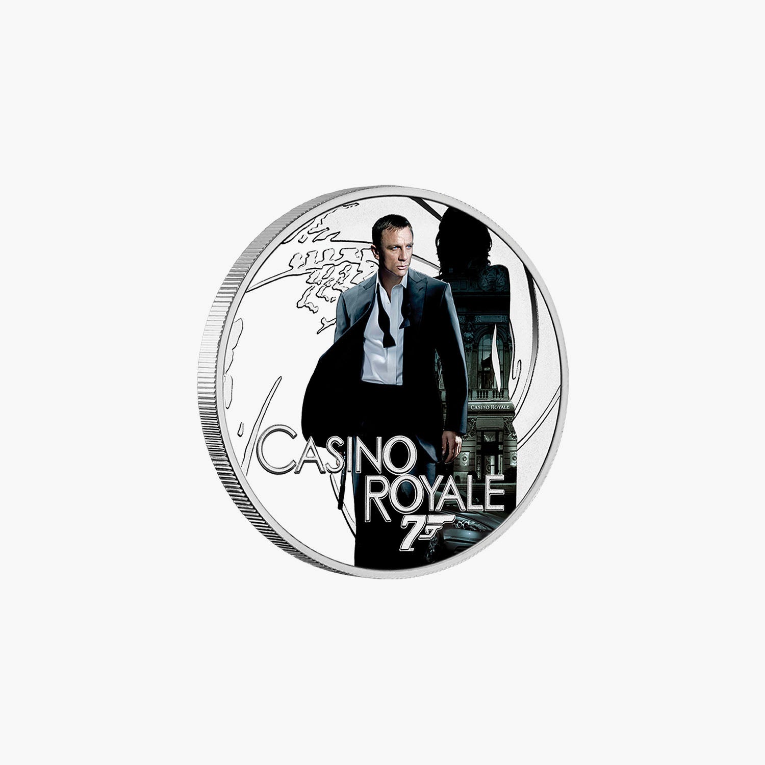 James Bond - Pièce de film en argent massif Casino Royale