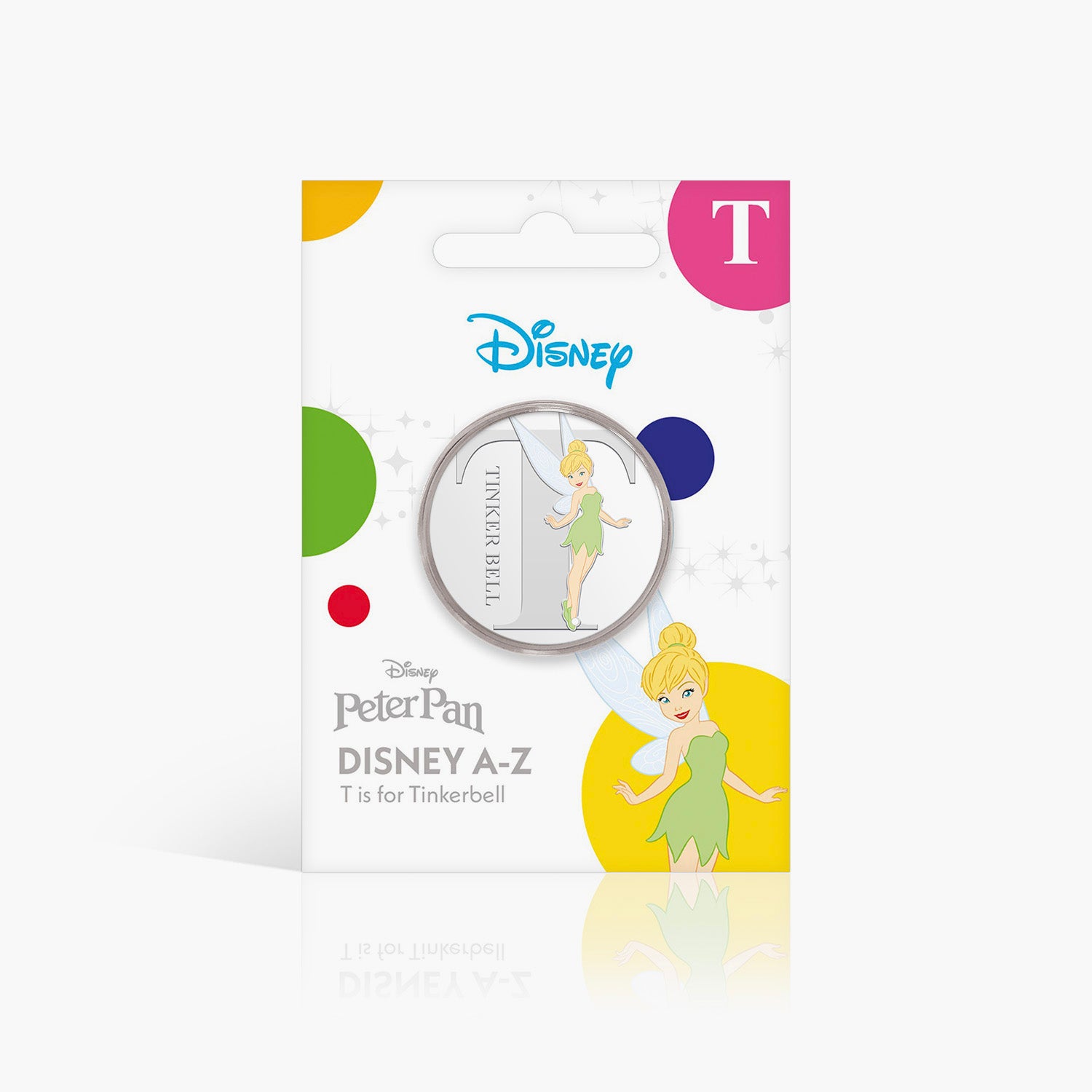 T is for Tinkerbell Silver-Plated Full Colour Commemorative