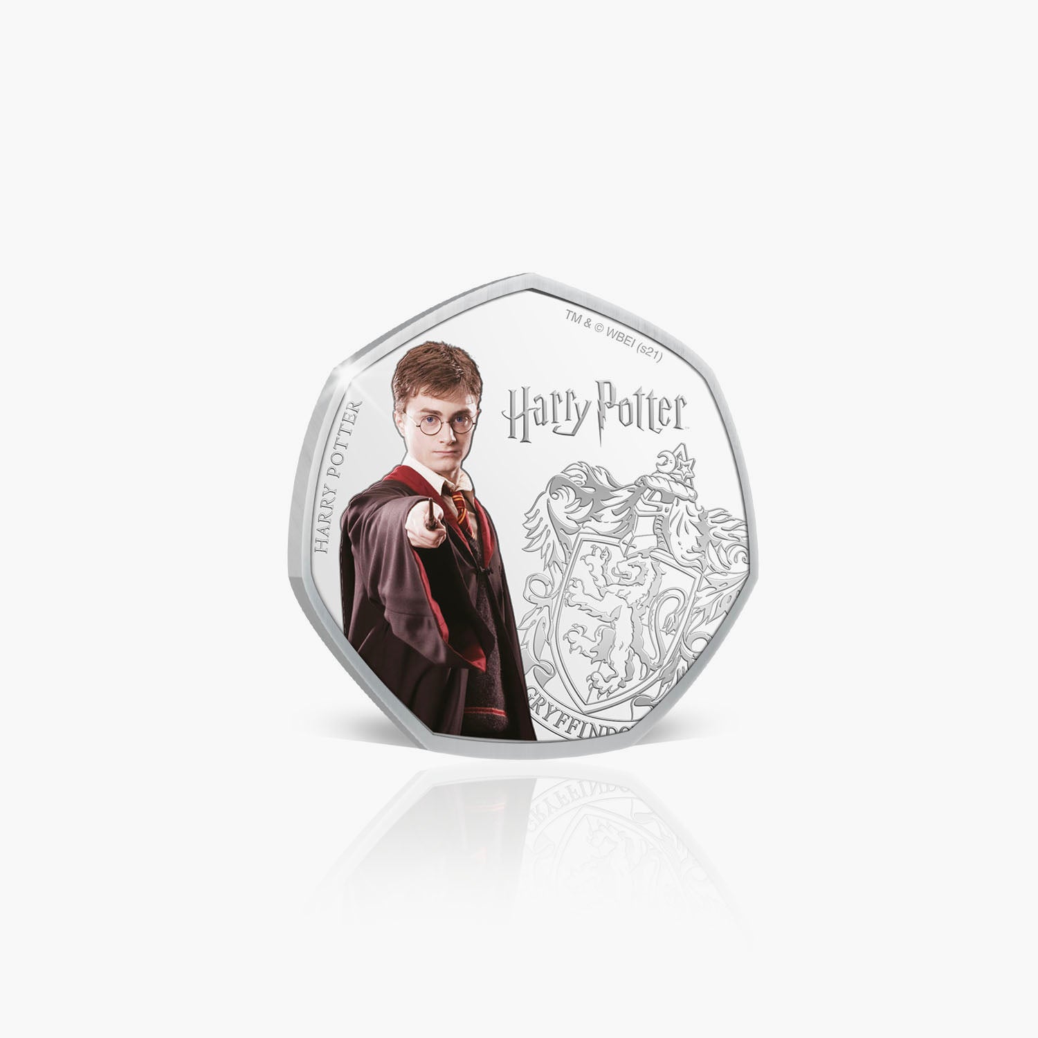 Harry Potter Silver Plated Coin with Colour