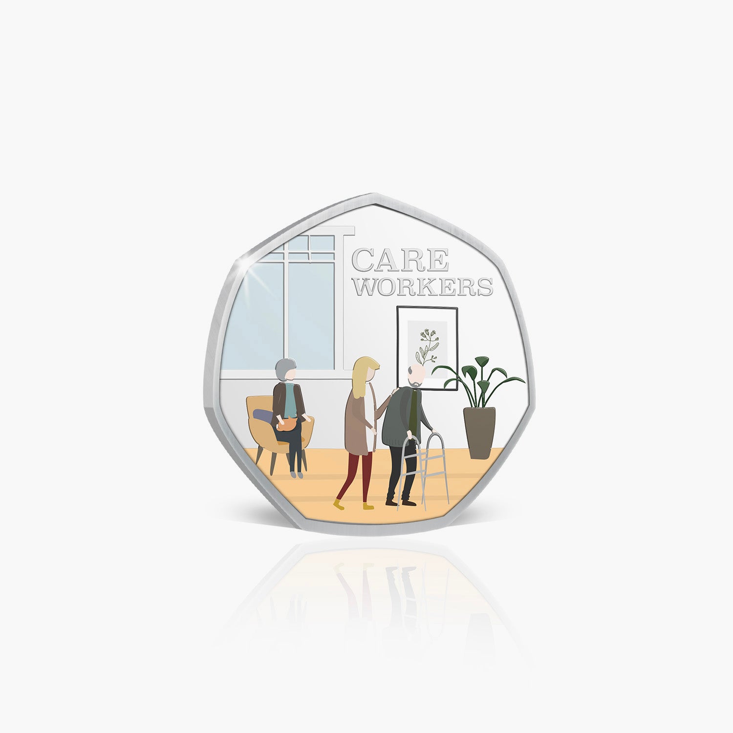 Care Workers Silver Plated Coin